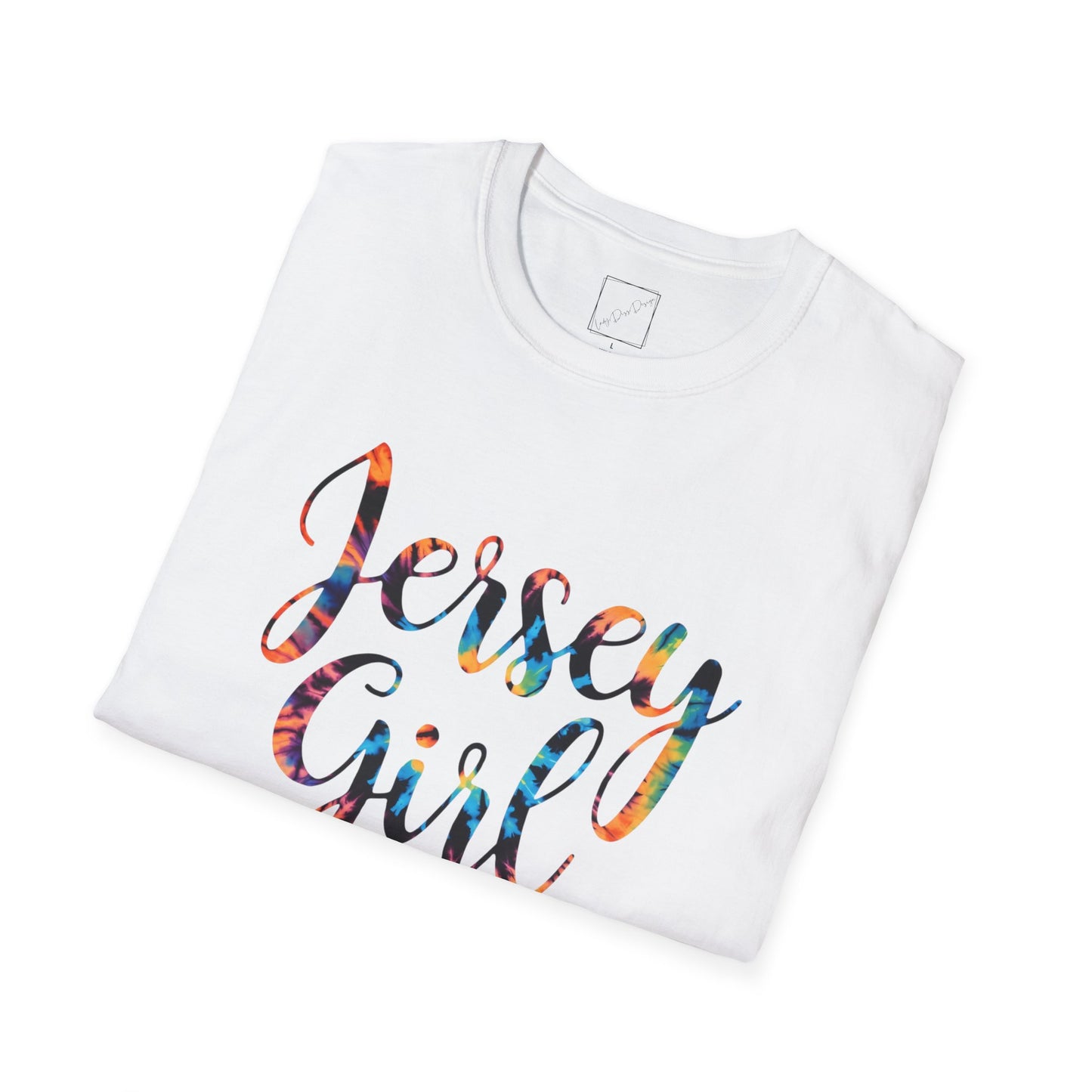 Jersey Girl T-Shirt, Unisex Softstyle Tee, Casual Wear, Gift for Jersey Residents, Summer Fashion, Birthday Present