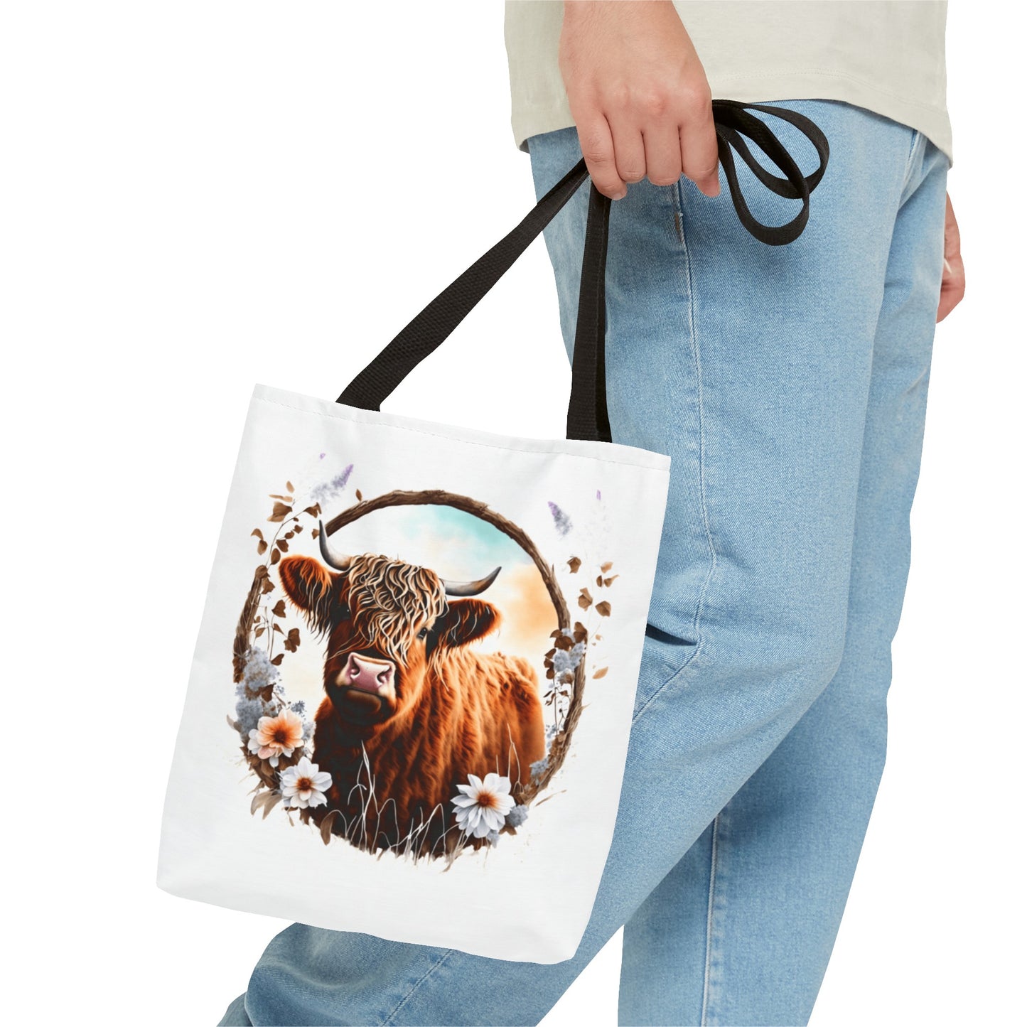 Highland Cattle Cow Tote Bag (AOP)