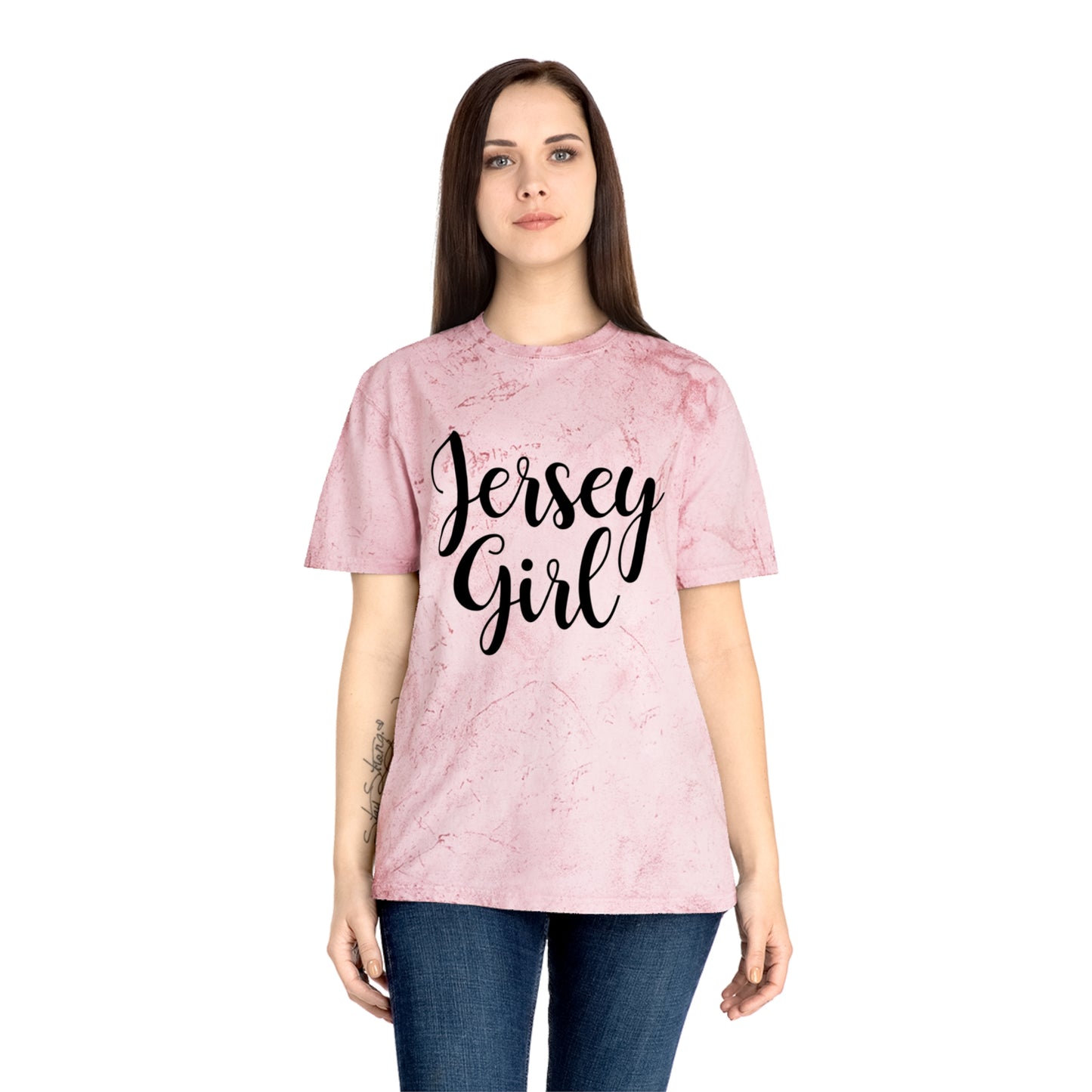 Jersey Girl Color Blast T-Shirt, Unisex Graphic Tee, Trendy Casual Wear, Gift for Her, Summer Vibes, Unique Jersey Gift