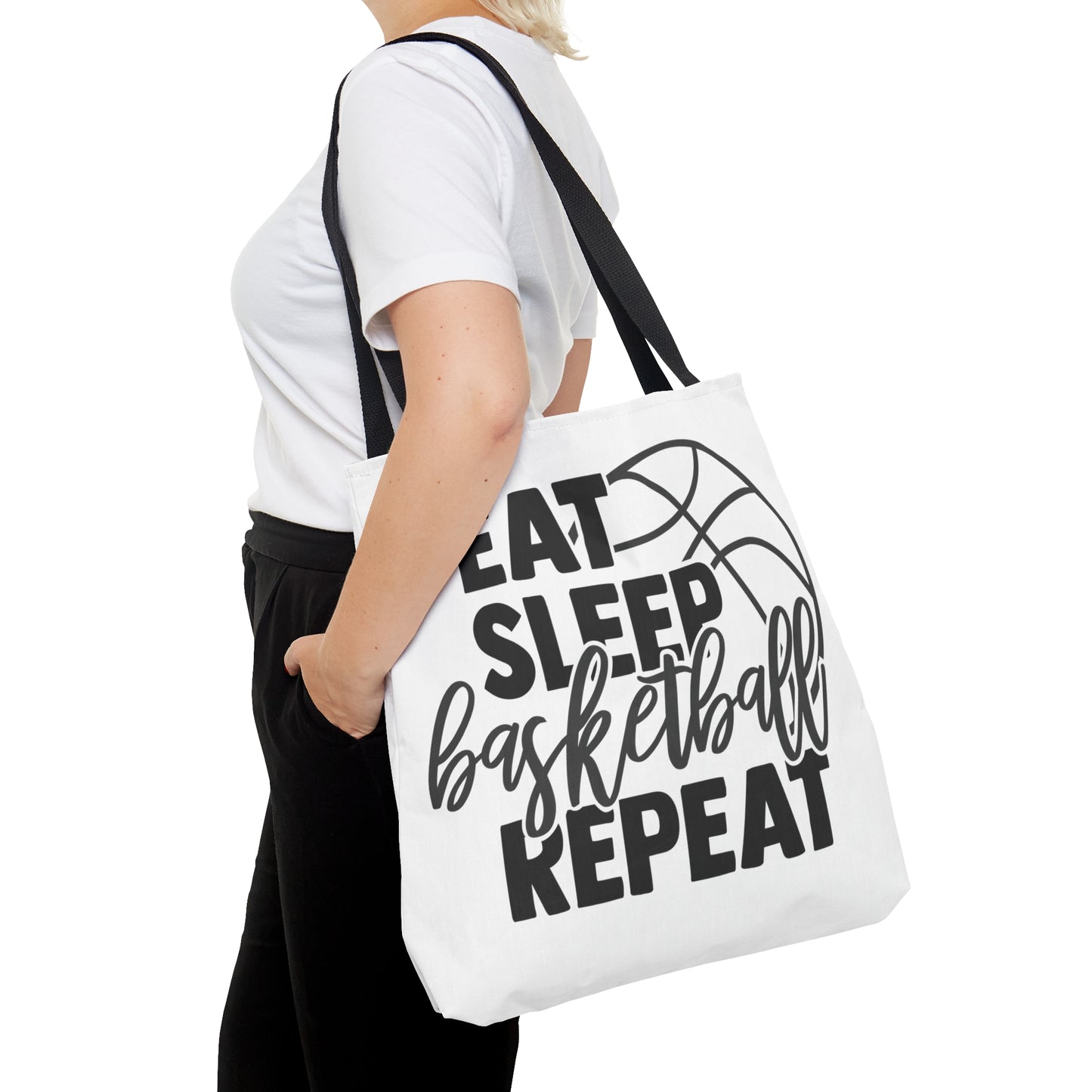 Eat Sleep Basketball Repeat AOP Tote Bag