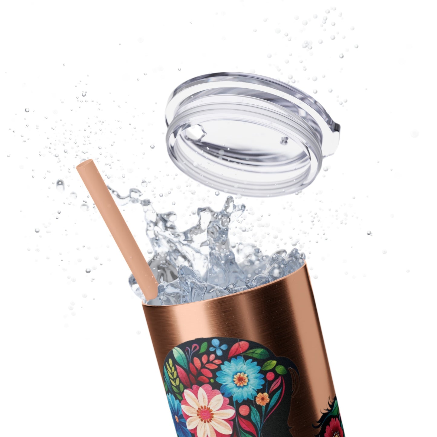 Mom Mother Child Mothers Day Skinny Tumbler with Straw, 20oz
