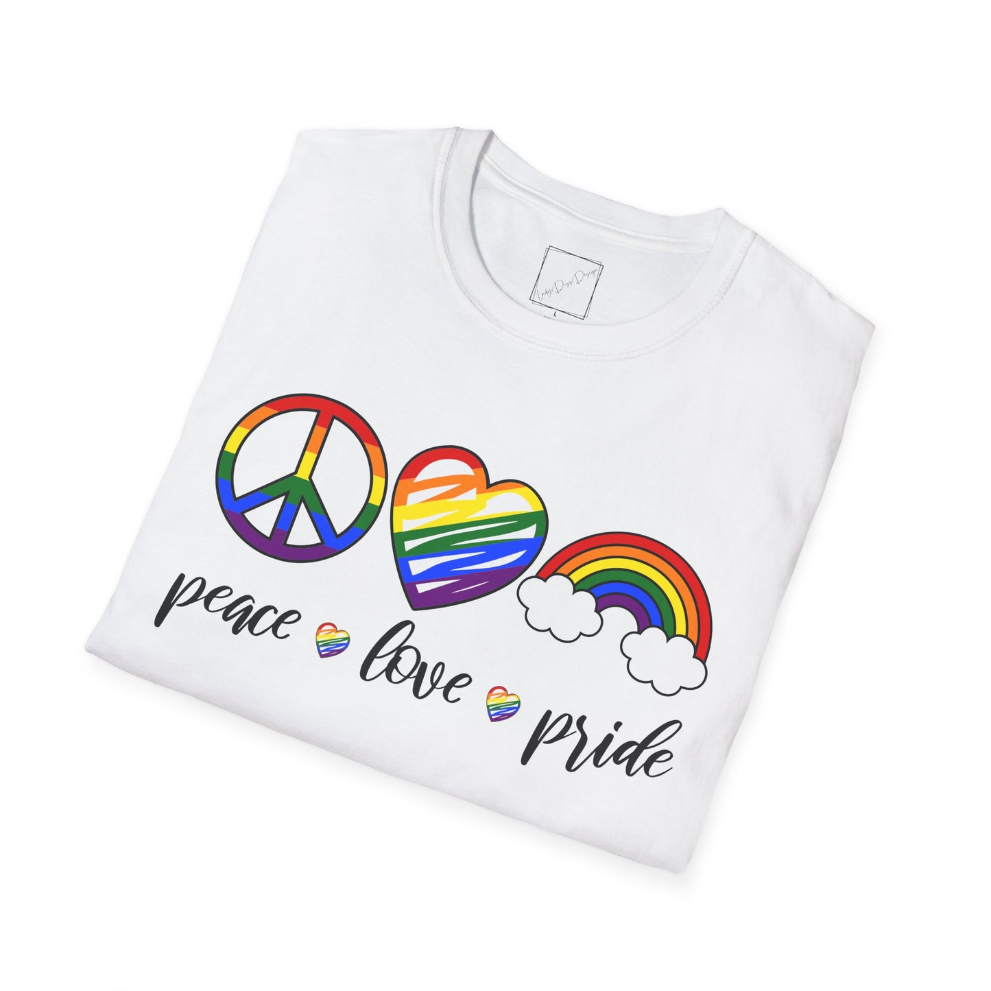 Rainbow Pride Unisex T-Shirt, LGBTQ Peace Love Tee, Pride Parade Shirt, LGBTQ Rainbow Love Shirt, Unisex Pride Tee