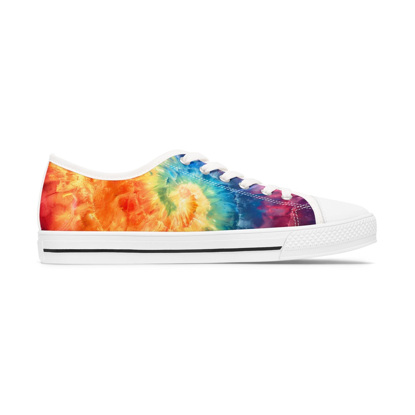 Vibrant Tie-Dye Women’s Sneakers, Retro Casual Shoes, Summer Footwear, Festival Fashion, Gift for Her, Colorful Everyday Sneakers