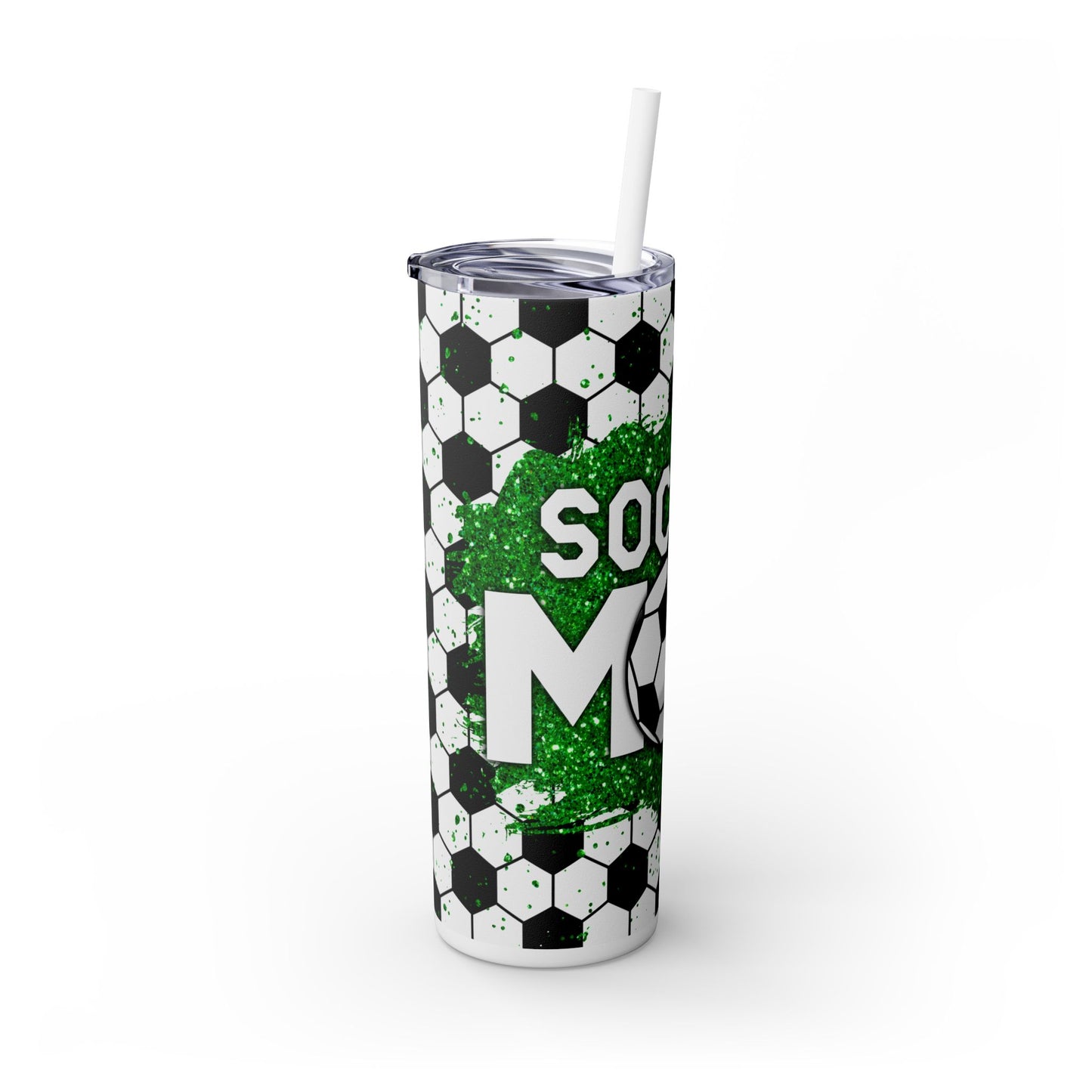 Soccer Mom Skinny Tumbler with Straw, 20oz