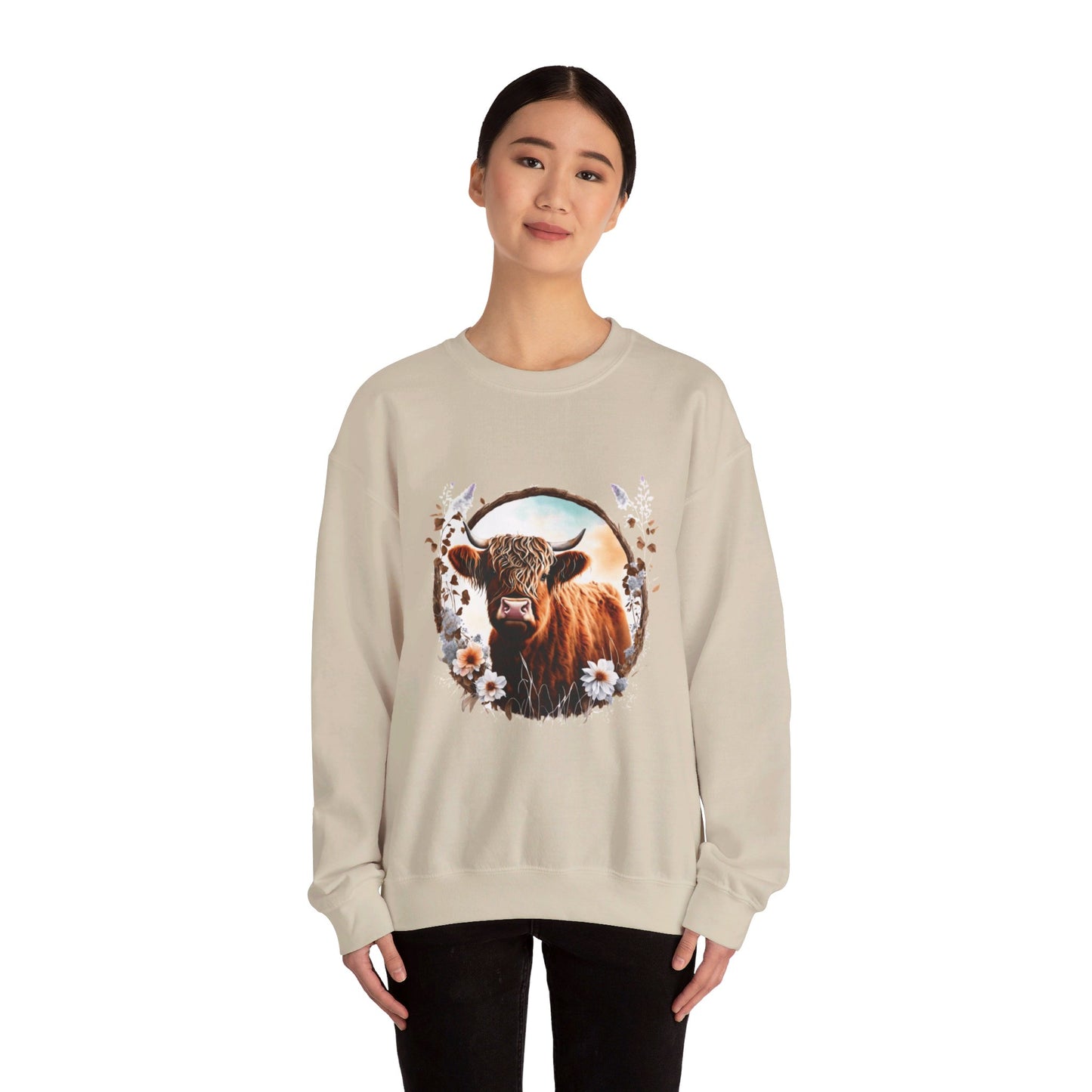Highland Cattle Cow Unisex Heavy Blend™ Crewneck Sweatshirt