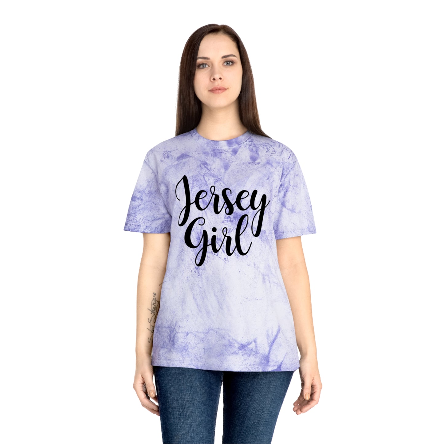 Jersey Girl Color Blast T-Shirt, Unisex Graphic Tee, Trendy Casual Wear, Gift for Her, Summer Vibes, Unique Jersey Gift