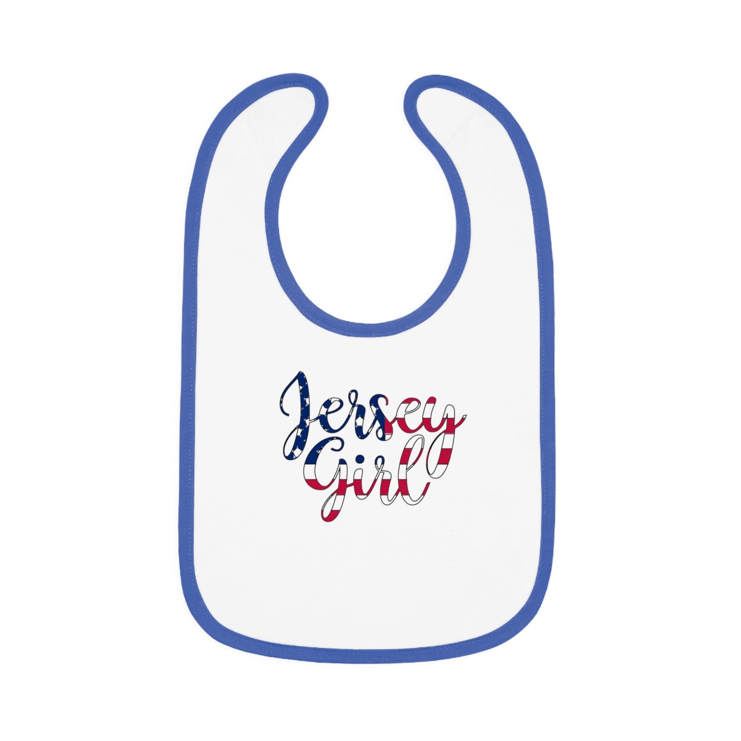 Jersey Girl Baby Bib, Cute Baby Gift, Toddler Feeding Bib, Baby Shower Gift, Newborn Accessories, USA Themed Bib