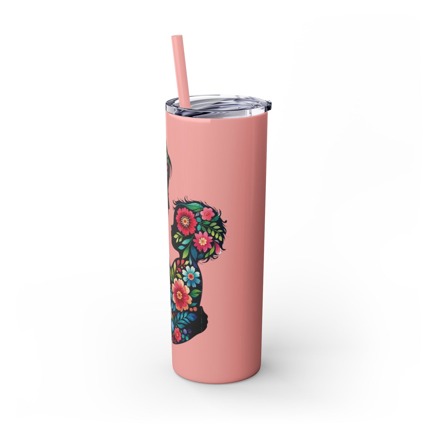 Mom Mother Child Mothers Day Skinny Tumbler with Straw, 20oz