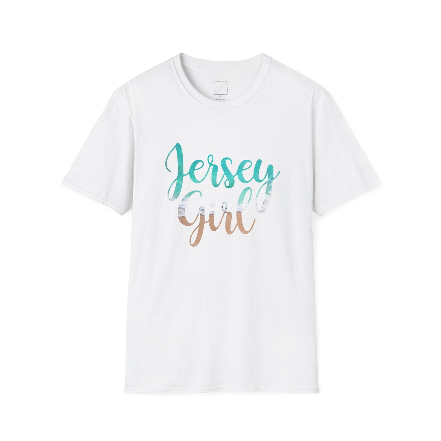 Jersey Girl Beach Ocean Unisex Softstyle T-Shirt, Casual Graphic Tee, Gift for Her, Summer Outfit, Birthday Present, Jersey Pride