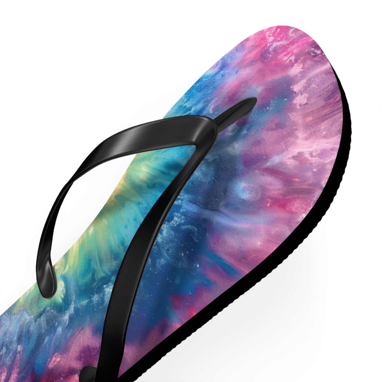 Vibrant Tie-Dye Flip Flops - Summer Sandals, Beach Footwear, Festival Wear, Poolside Slippers, Vacation Essentials