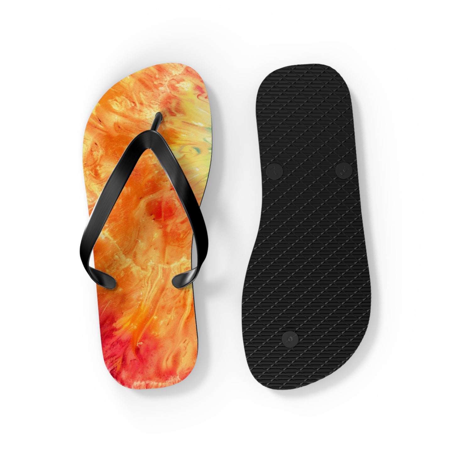 Vibrant Tie-Dye Flip Flops - Summer Sandals, Beach Footwear, Festival Wear, Poolside Slippers, Vacation Essentials