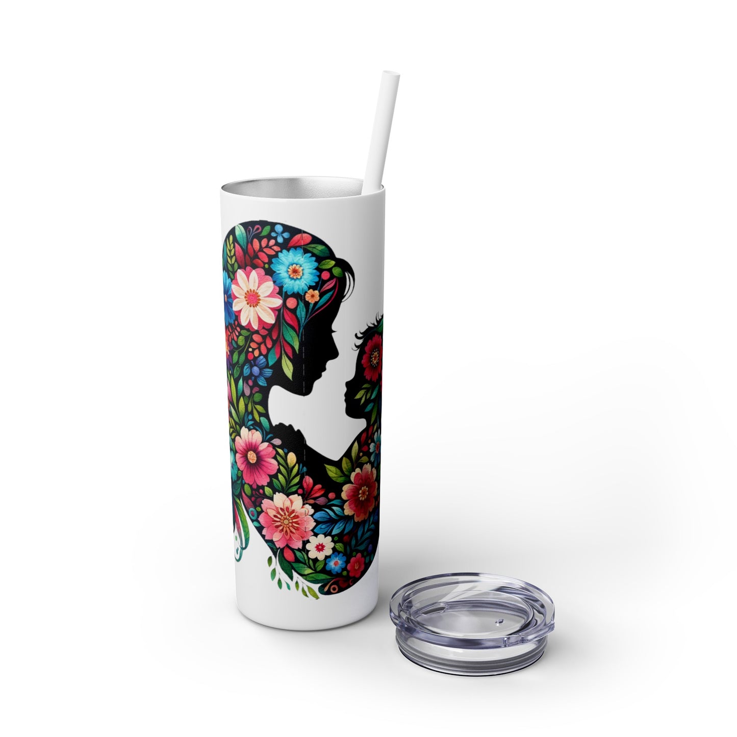 Mom Mothers Day Child Skinny Tumbler with Straw, 20oz