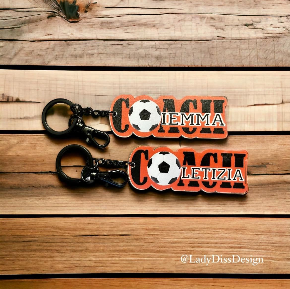 Custom Coach Keychain Sports