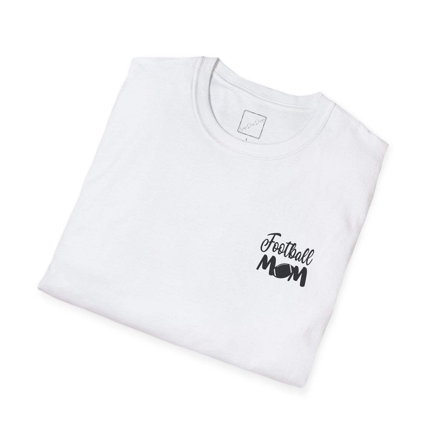 Football Mom T-Shirt, Unisex Softstyle Tee for Sports Moms, Gift for Football Fans, Casual Wear, Team Spirit Apparel