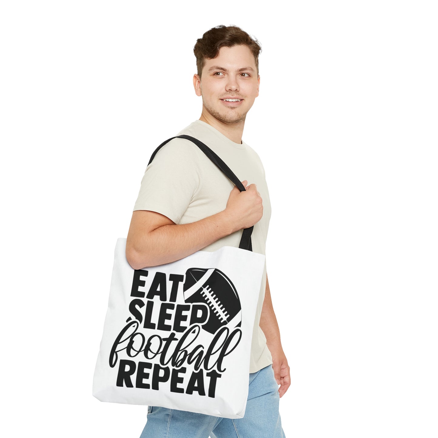 Eat Sleep Football Repeat AOP Tote Bag