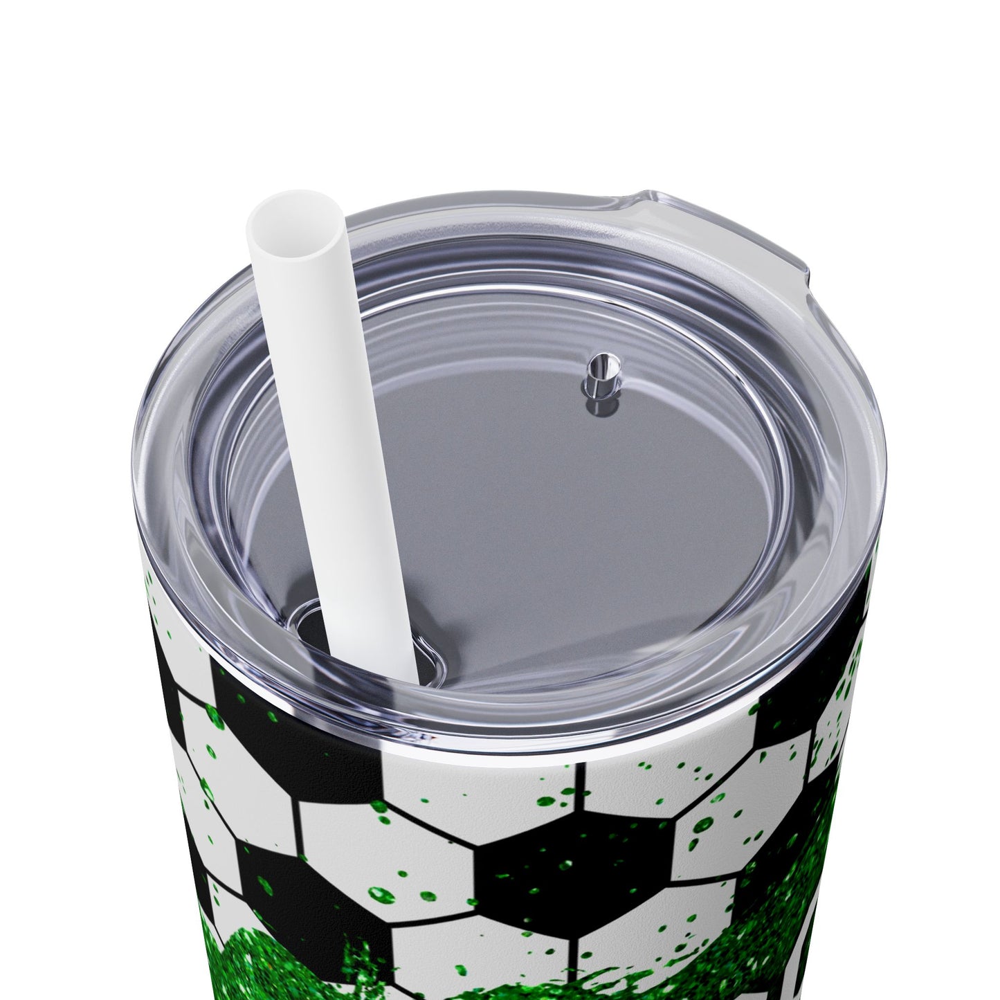 Soccer Mom Skinny Tumbler with Straw, 20oz