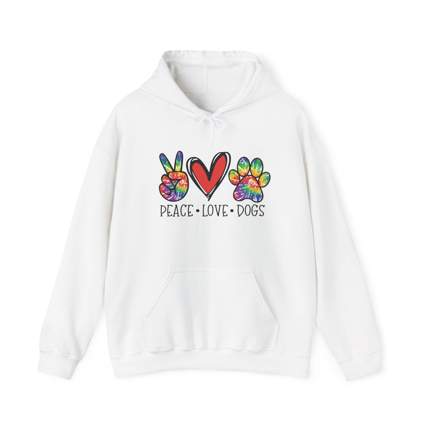 Peace Love Dogs Unisex Heavy Blend Hooded Sweatshirt