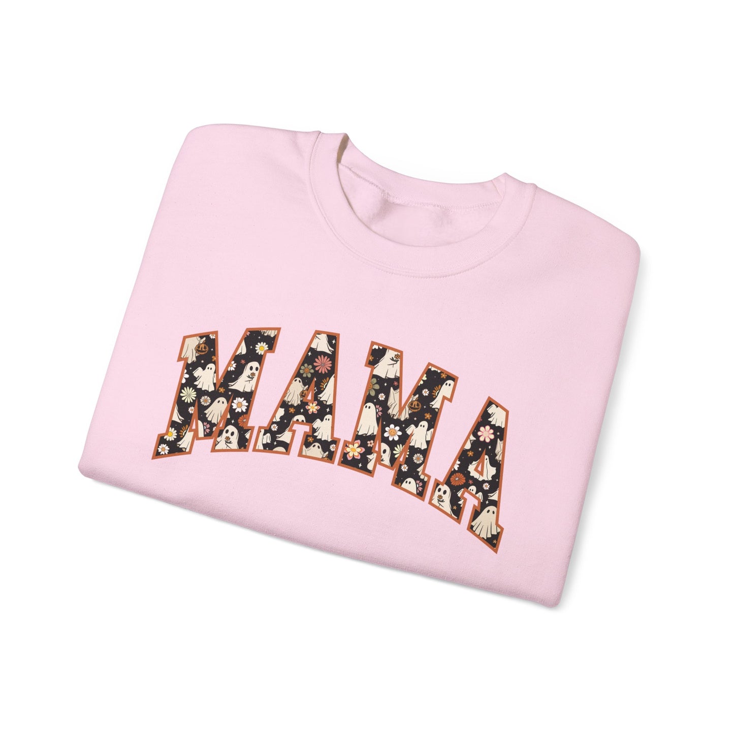 MAMA Halloween Ghost Spooky Unisex Heavy Blend™ Crewneck Sweatshirt