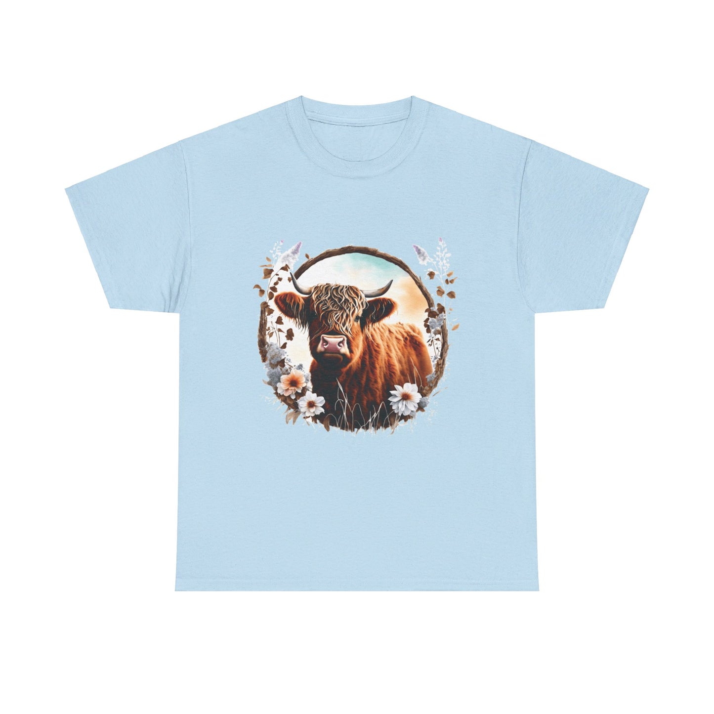 Highland Cattle Cow Unisex Heavy Cotton Tee