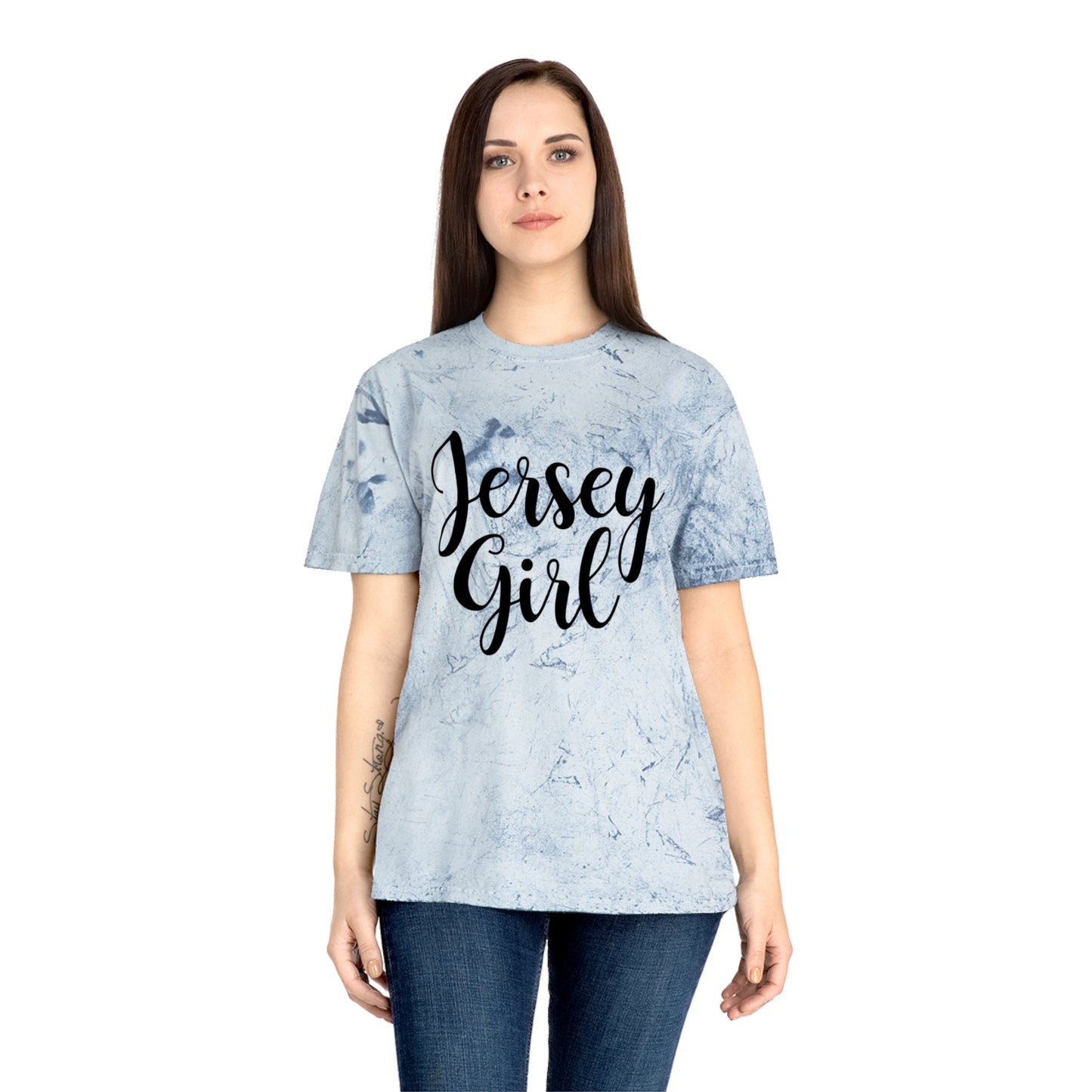 Jersey Girl Color Blast T-Shirt, Unisex Graphic Tee, Trendy Casual Wear, Gift for Her, Summer Vibes, Unique Jersey Gift