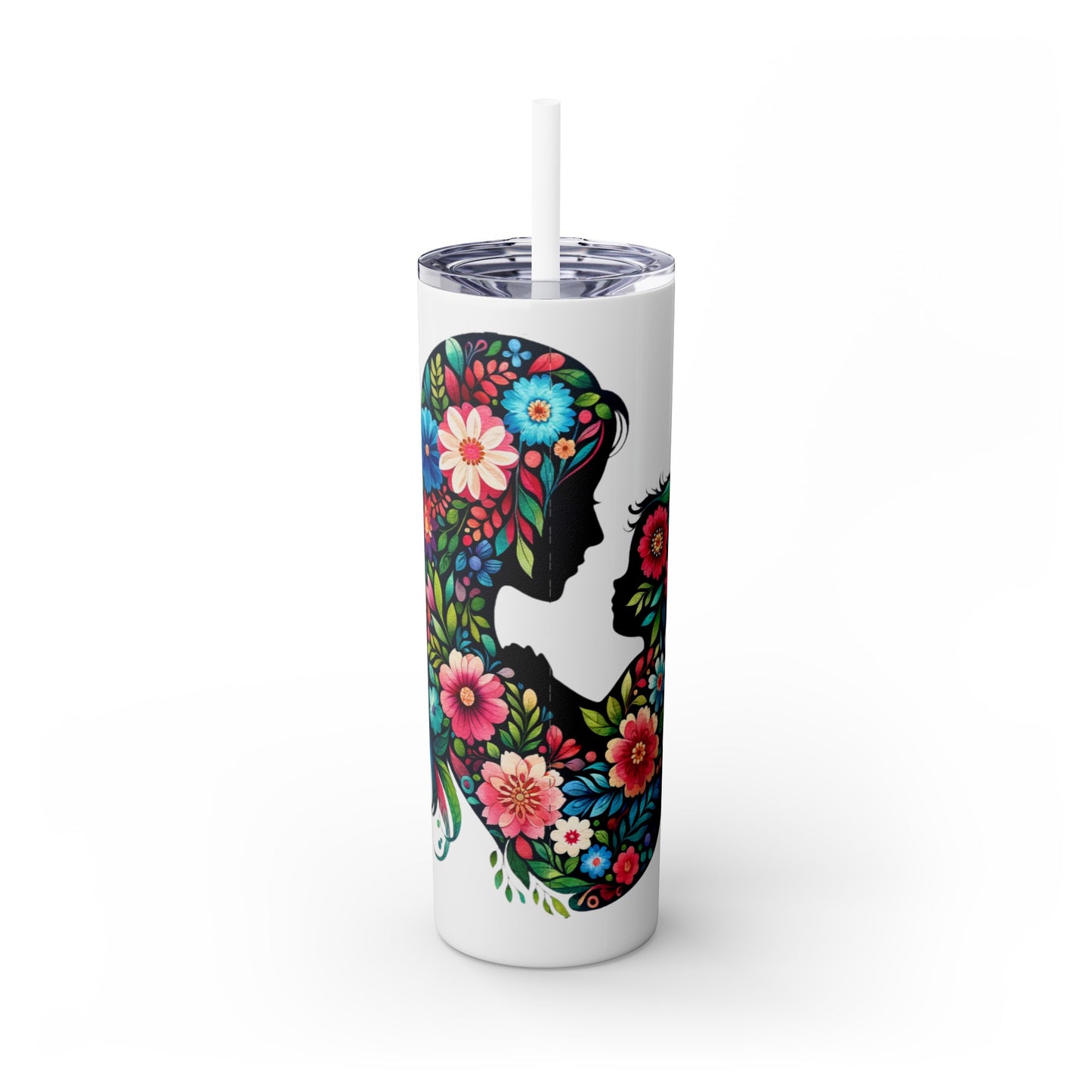 Mom Mothers Day Child Skinny Tumbler with Straw, 20oz