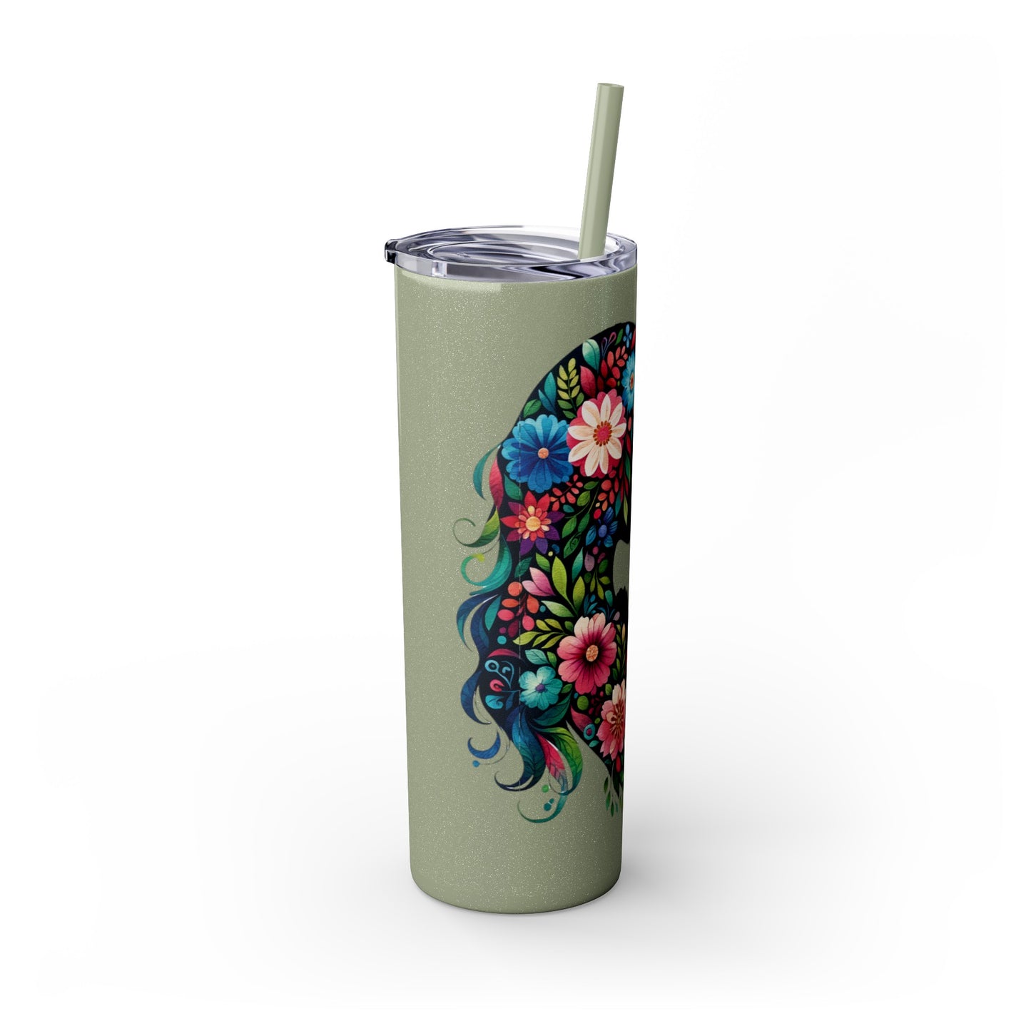 Mom Mother Child Mothers Day Skinny Tumbler with Straw, 20oz
