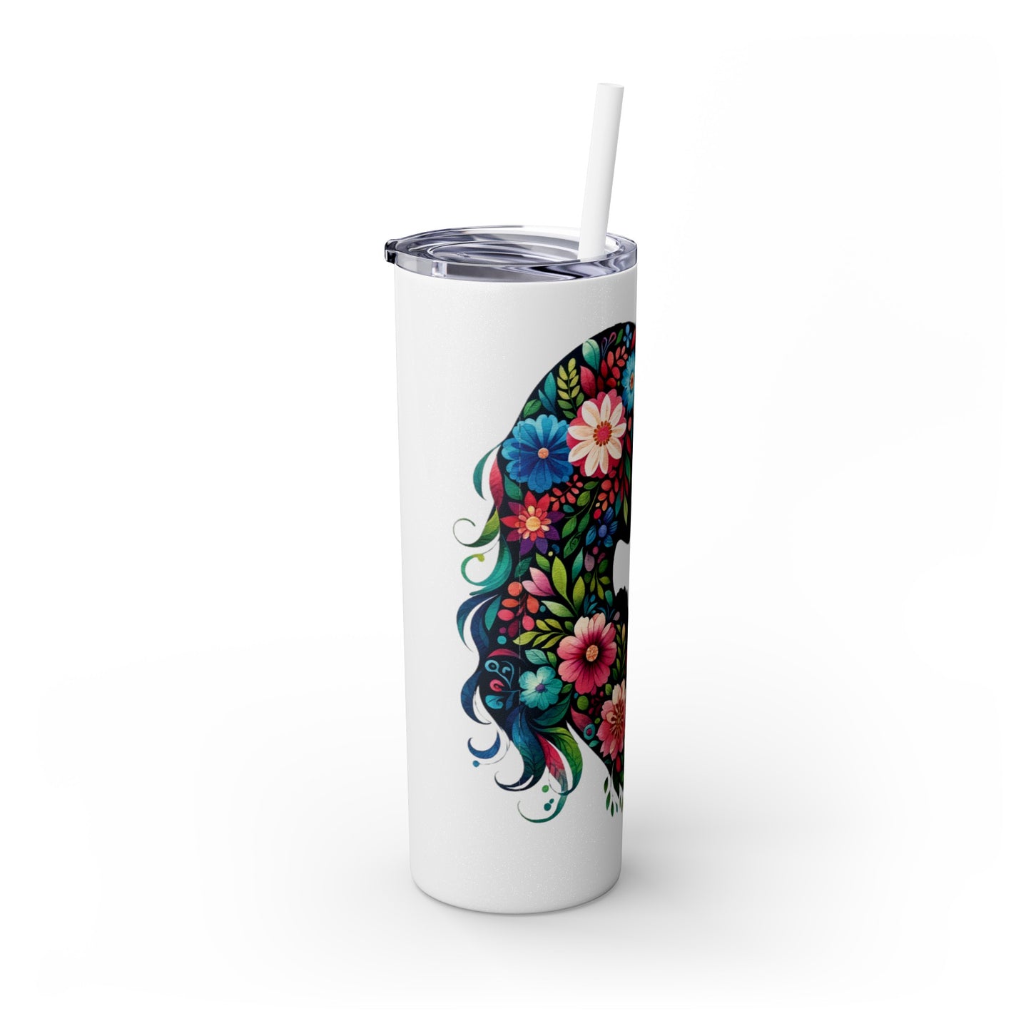 Mom Mother Child Mothers Day Skinny Tumbler with Straw, 20oz