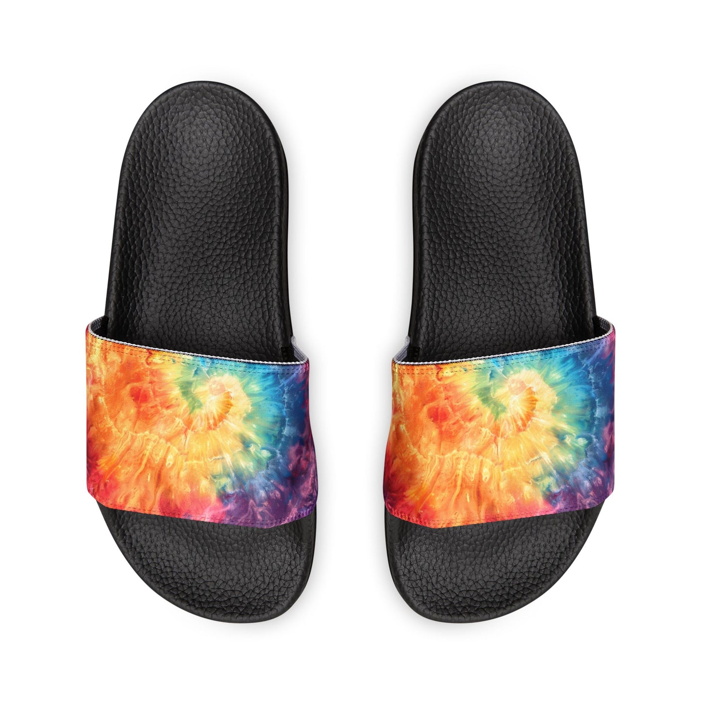 Vibrant Tie-Dye Women's Sandals, Comfortable Summer Footwear, Vacation Slide Sandals, Casual Slip-Ons, Beach Ready Sandals, Holiday Footwear