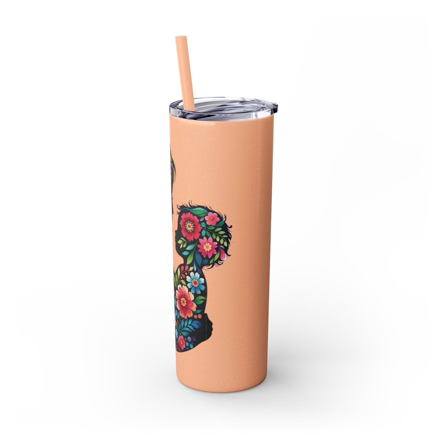 Mom Mother Child Mothers Day Skinny Tumbler with Straw, 20oz