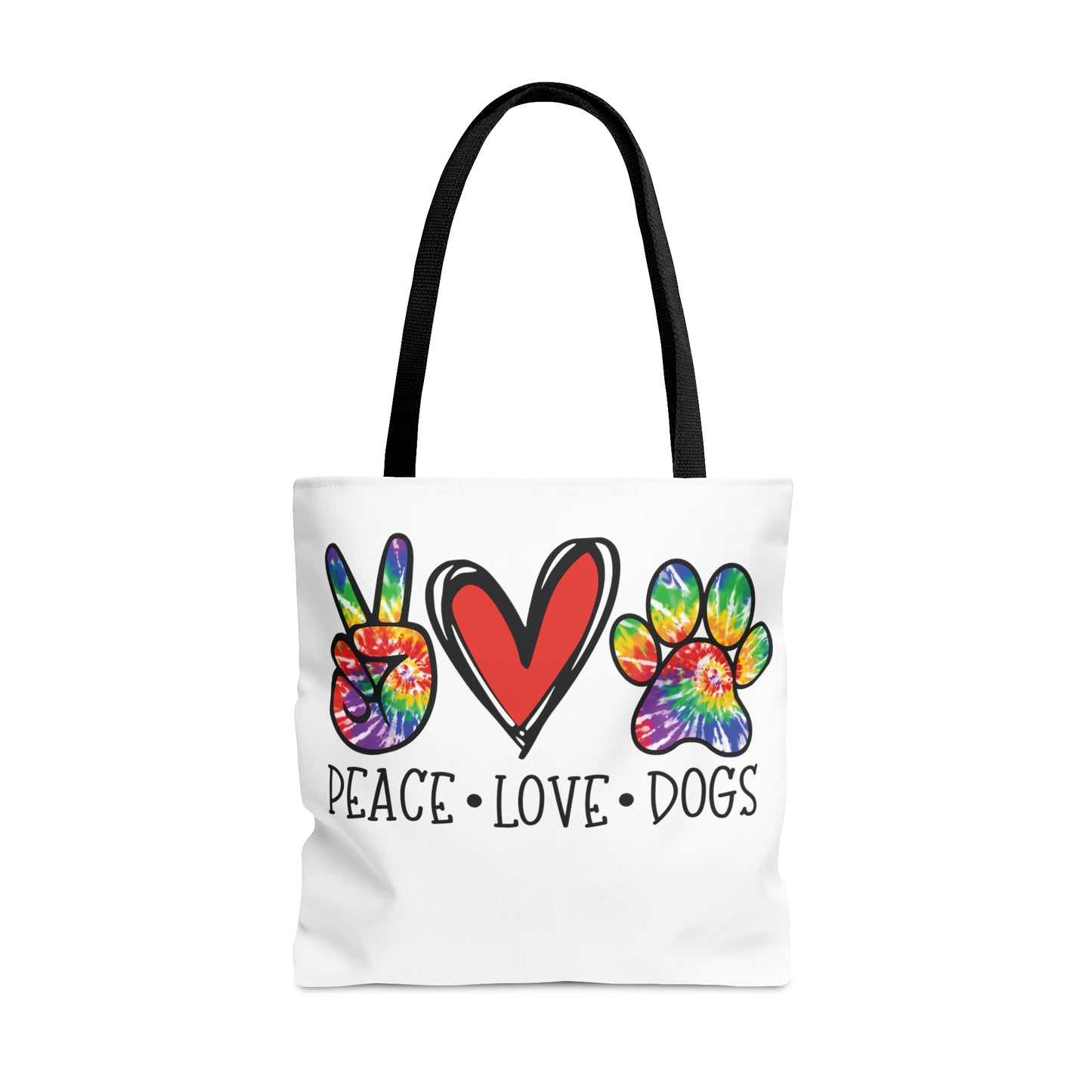Peace Love Dogs AOP Tote Bag