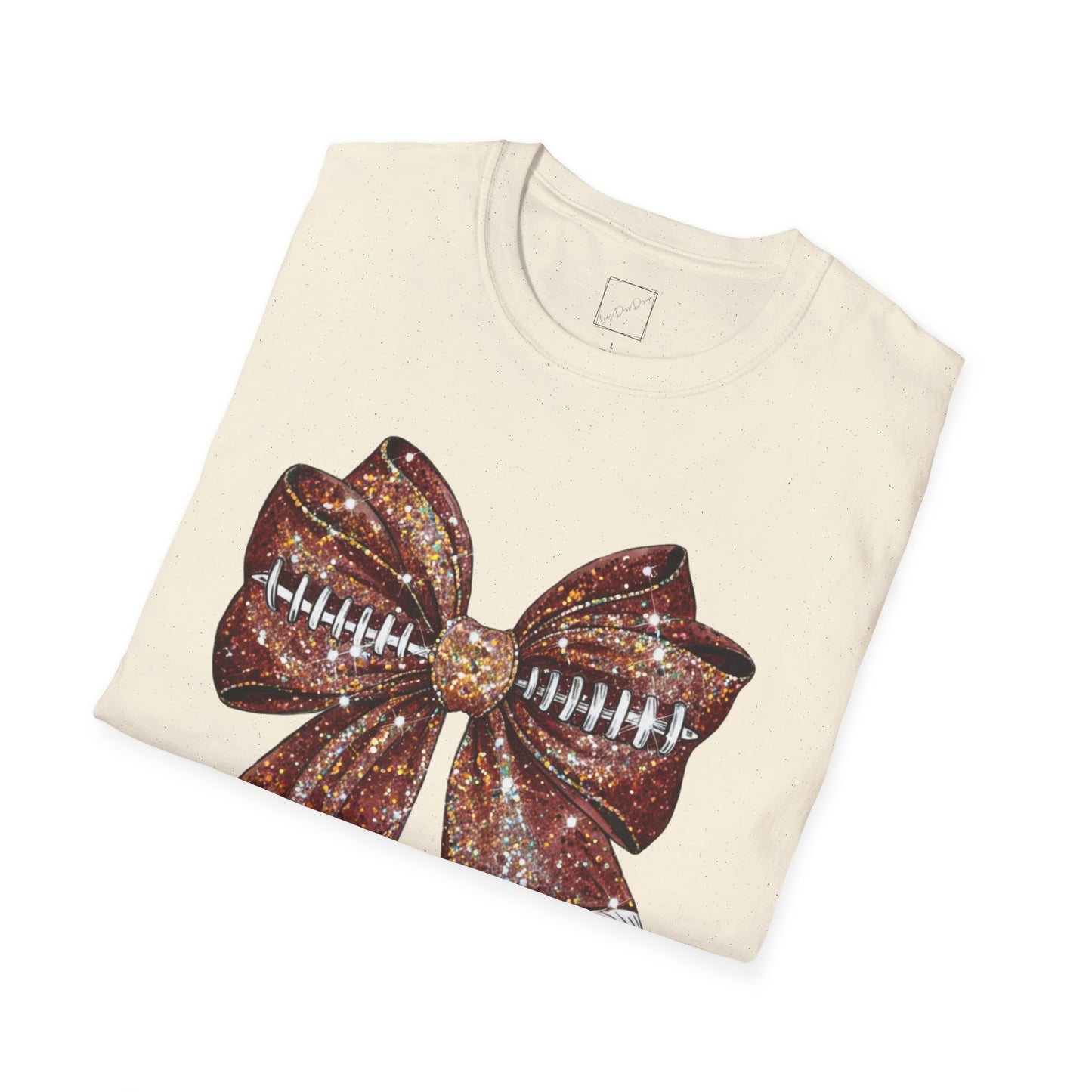 Football Bow Unisex T-Shirt | Sports Fan Apparel, Game Day Shirt, Gift for Him/Her, Casual Wear, Holiday Outfit
