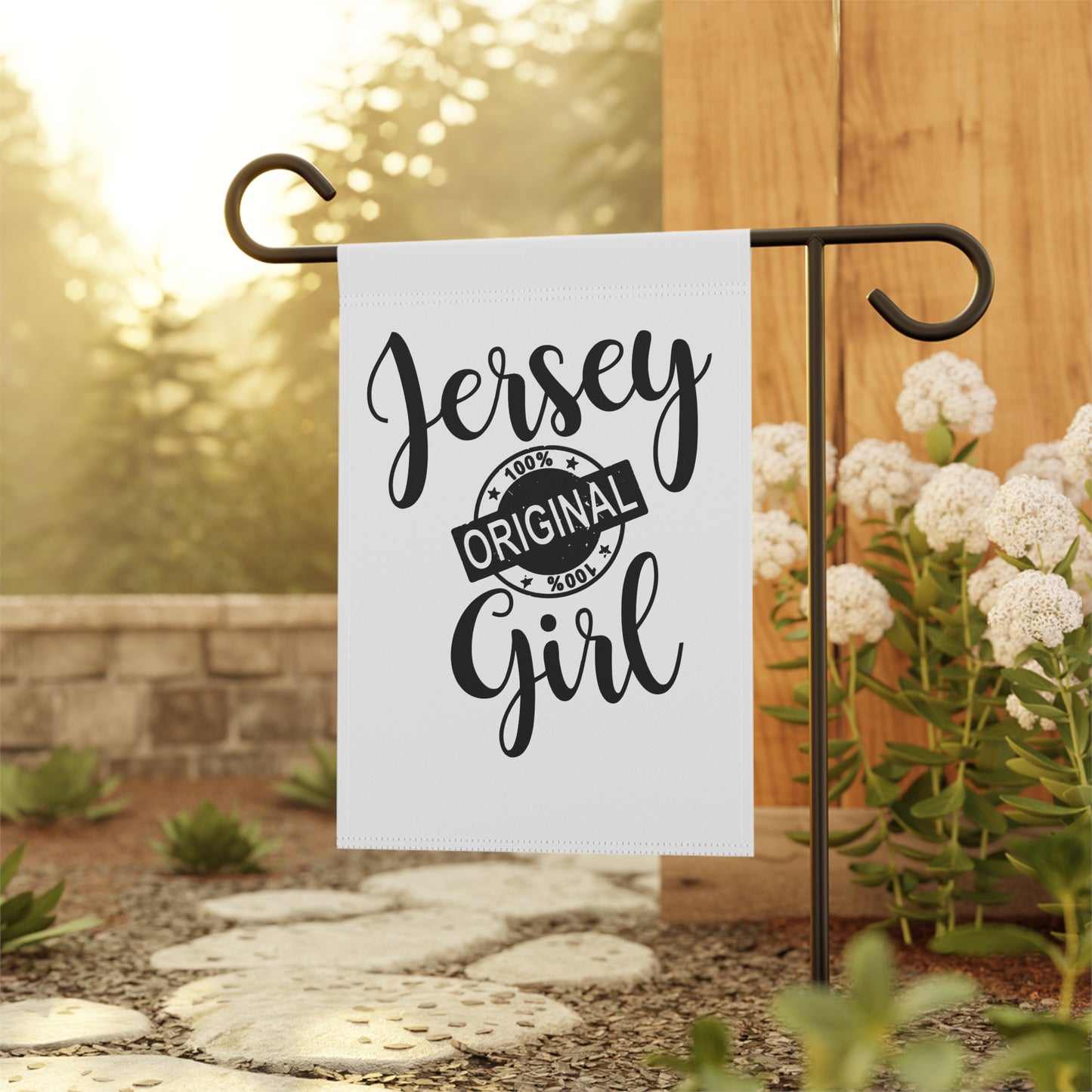 Jersey Girl Garden Banner | Outdoor Decor, Housewarming Gift, Yard Sign, Personalized Garden Flag, Jersey Pride Decoration