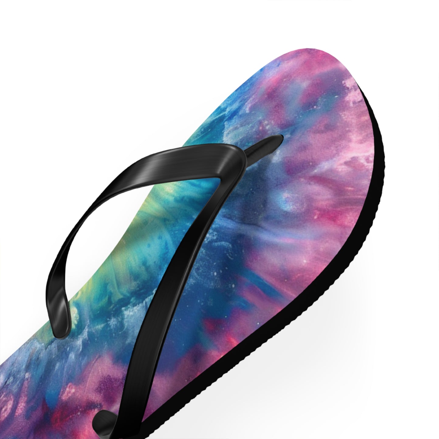 Vibrant Tie-Dye Flip Flops - Summer Sandals, Beach Footwear, Festival Wear, Poolside Slippers, Vacation Essentials