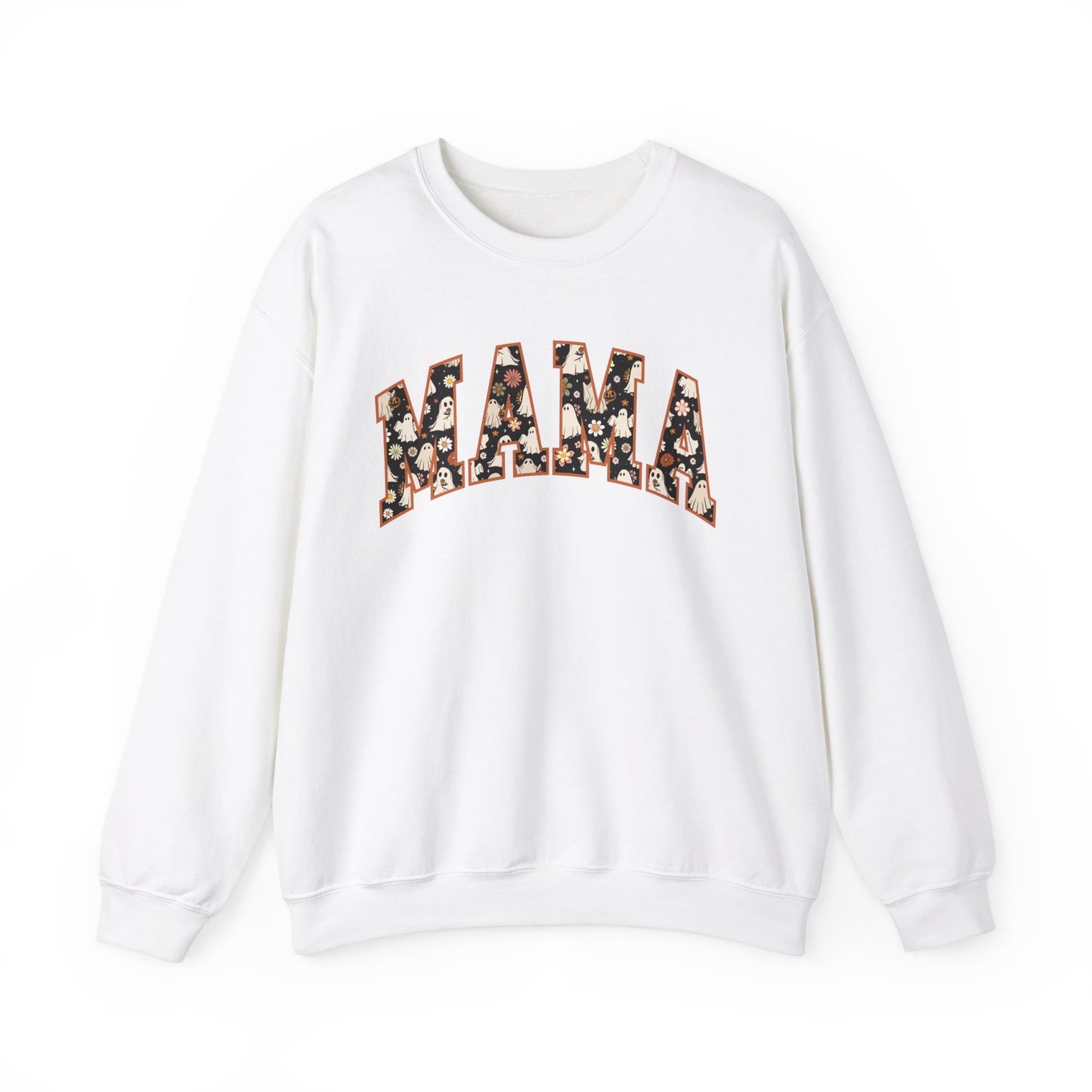 MAMA Halloween Ghost Spooky Unisex Heavy Blend™ Crewneck Sweatshirt