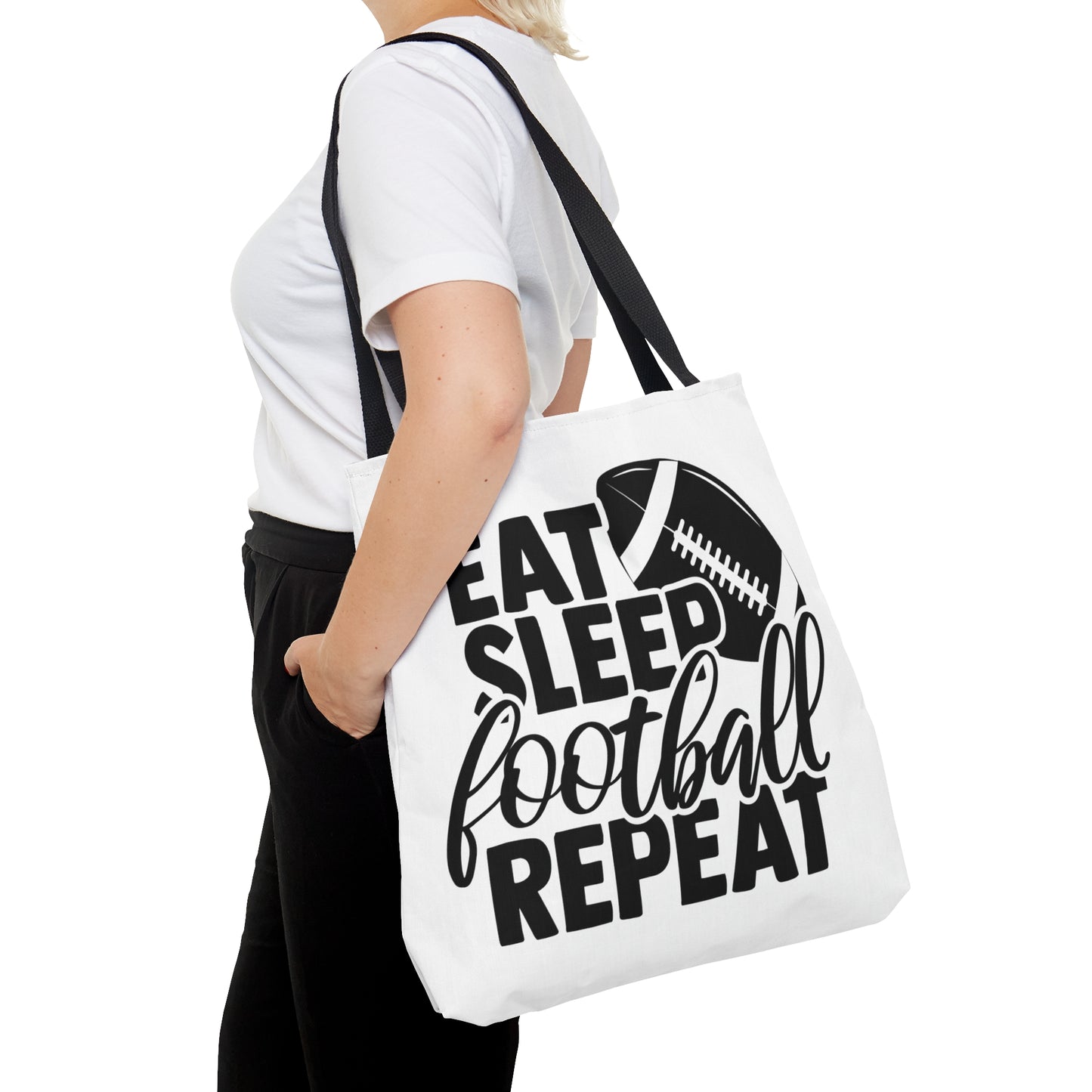 Eat Sleep Football Repeat AOP Tote Bag