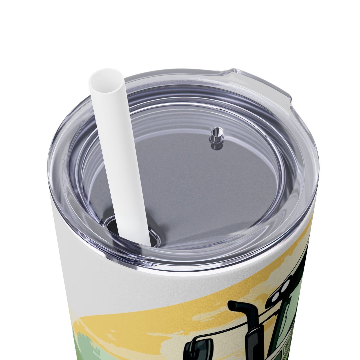 Tractor Farm Skinny Tumbler with Straw, 20oz