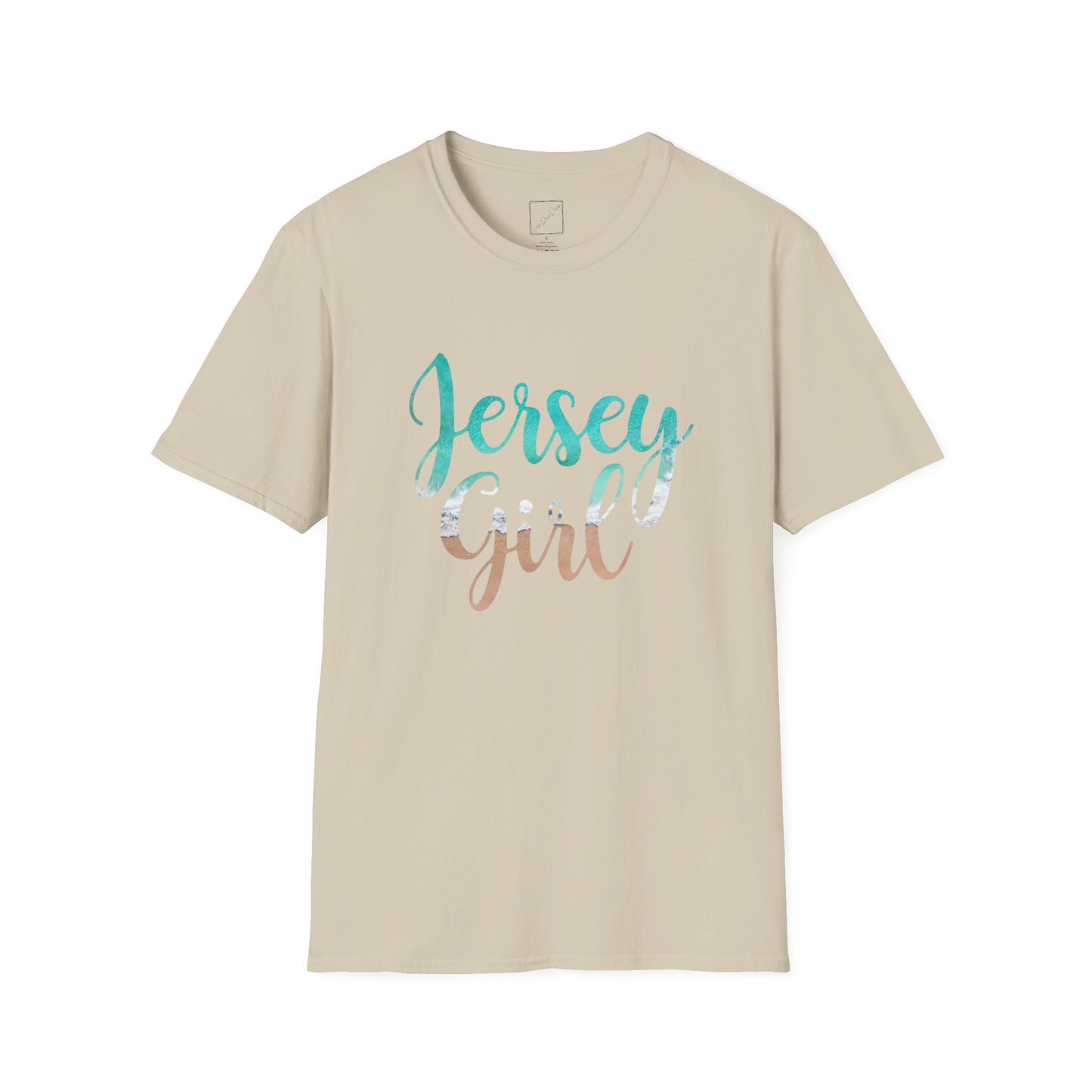 Jersey Girl Beach Ocean Unisex Softstyle T-Shirt, Casual Graphic Tee, Gift for Her, Summer Outfit, Birthday Present, Jersey Pride