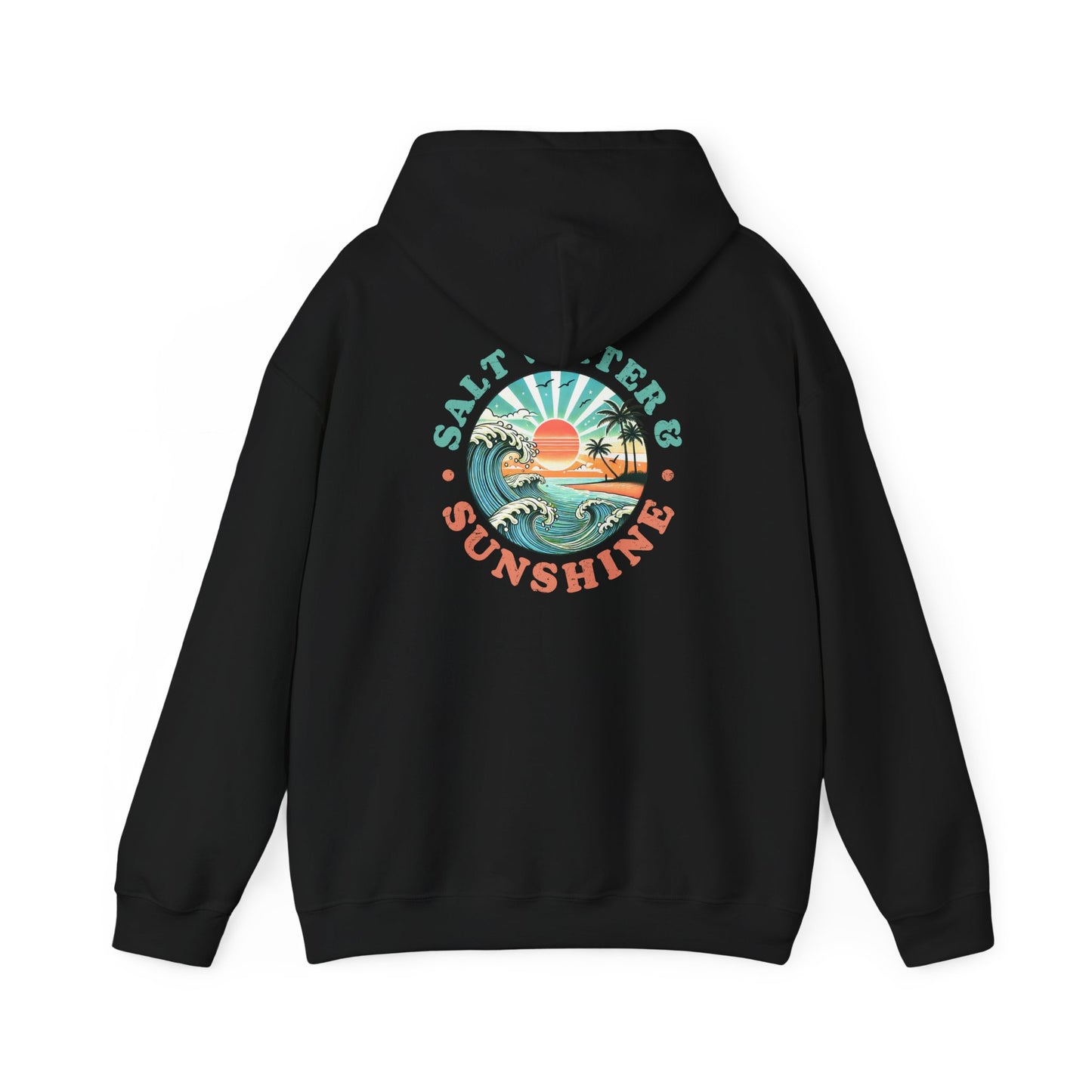 Beach Vibes Hooded Sweatshirt, Cozy Pullover, Summer Apparel, Gift for Beach Lovers, Casual Hoodie, Fun Vacation Wear