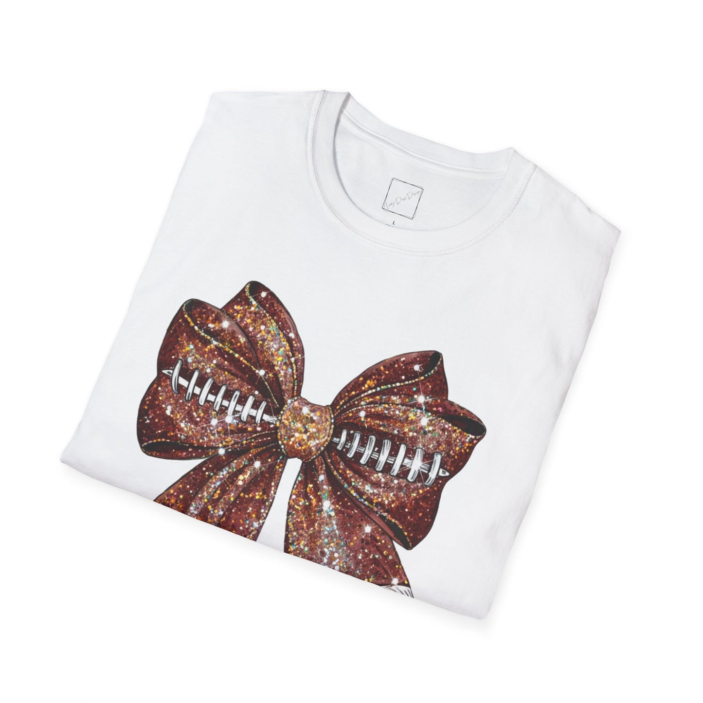 Football Bow Unisex T-Shirt | Sports Fan Apparel, Game Day Shirt, Gift for Him/Her, Casual Wear, Holiday Outfit