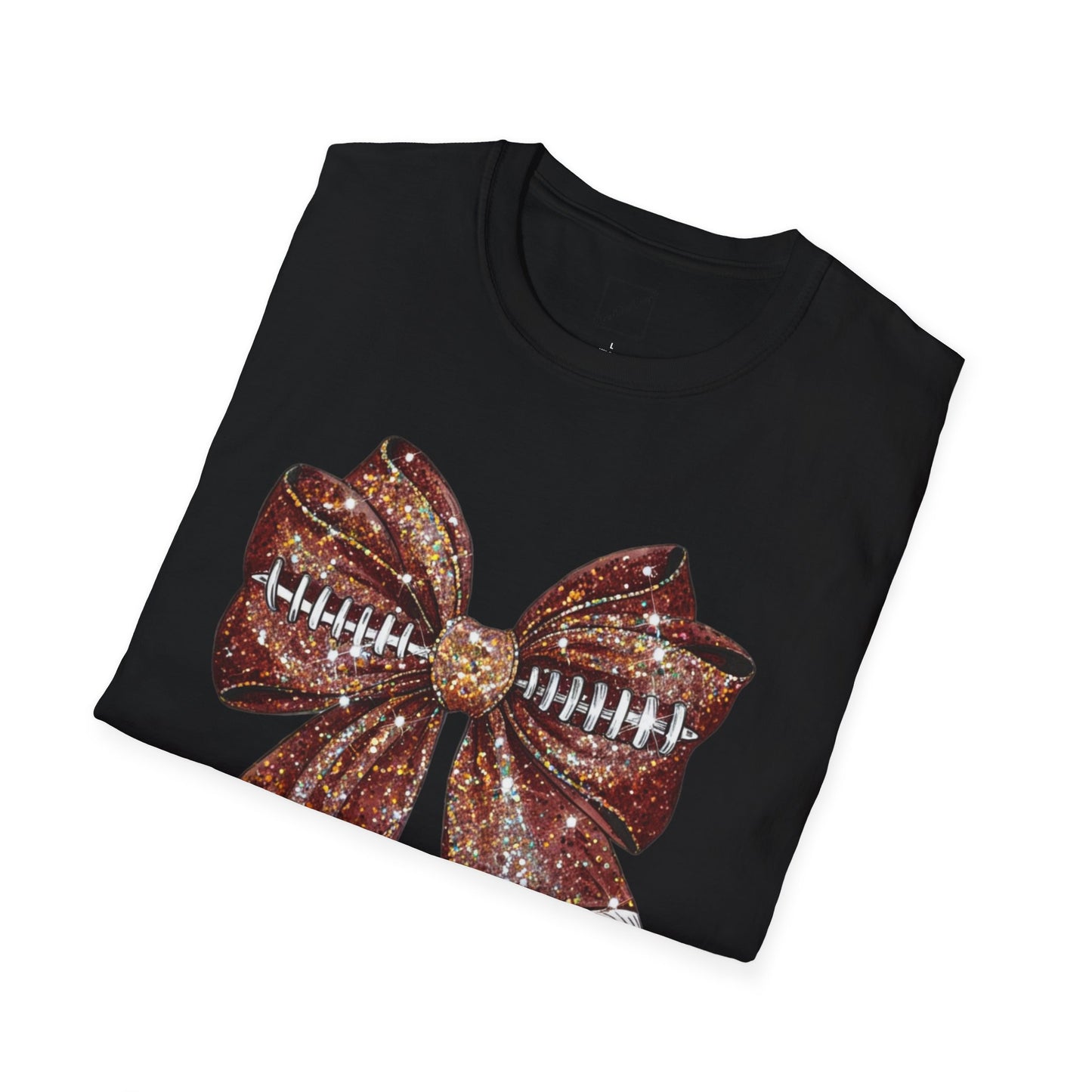 Football Bow Unisex T-Shirt | Sports Fan Apparel, Game Day Shirt, Gift for Him/Her, Casual Wear, Holiday Outfit