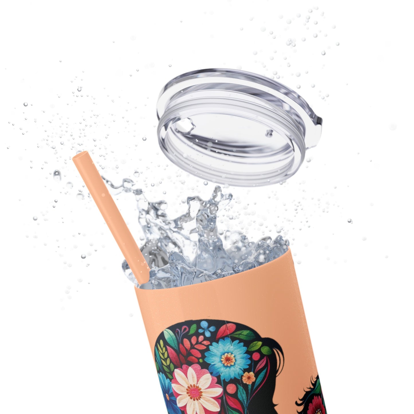 Mom Mother Child Mothers Day Skinny Tumbler with Straw, 20oz