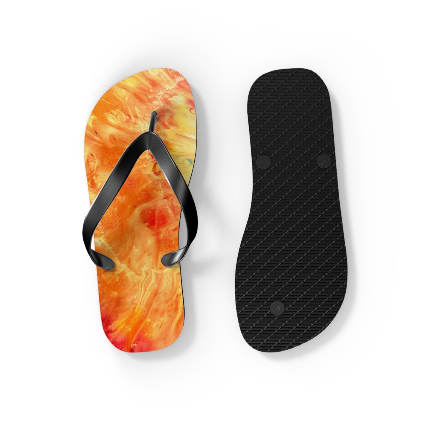 Vibrant Tie-Dye Flip Flops - Summer Sandals, Beach Footwear, Festival Wear, Poolside Slippers, Vacation Essentials
