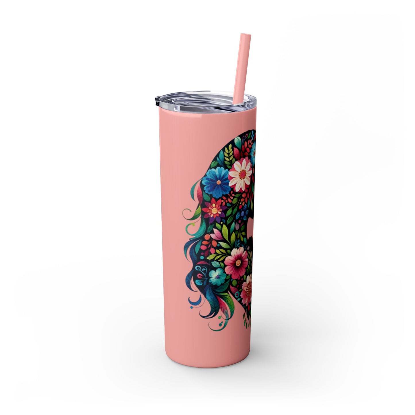 Mom Mother Child Mothers Day Skinny Tumbler with Straw, 20oz