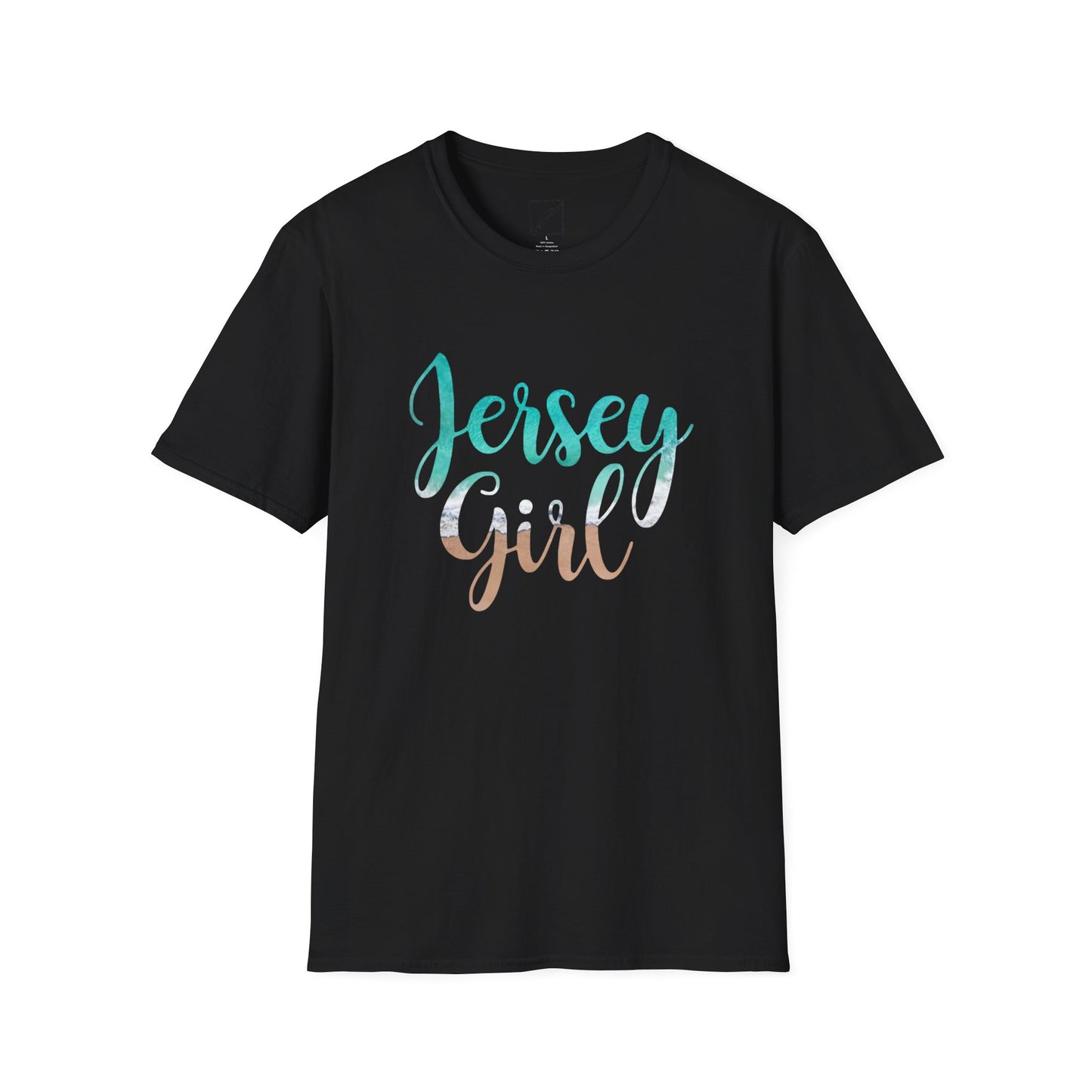 Jersey Girl Beach Ocean Unisex Softstyle T-Shirt, Casual Graphic Tee, Gift for Her, Summer Outfit, Birthday Present, Jersey Pride