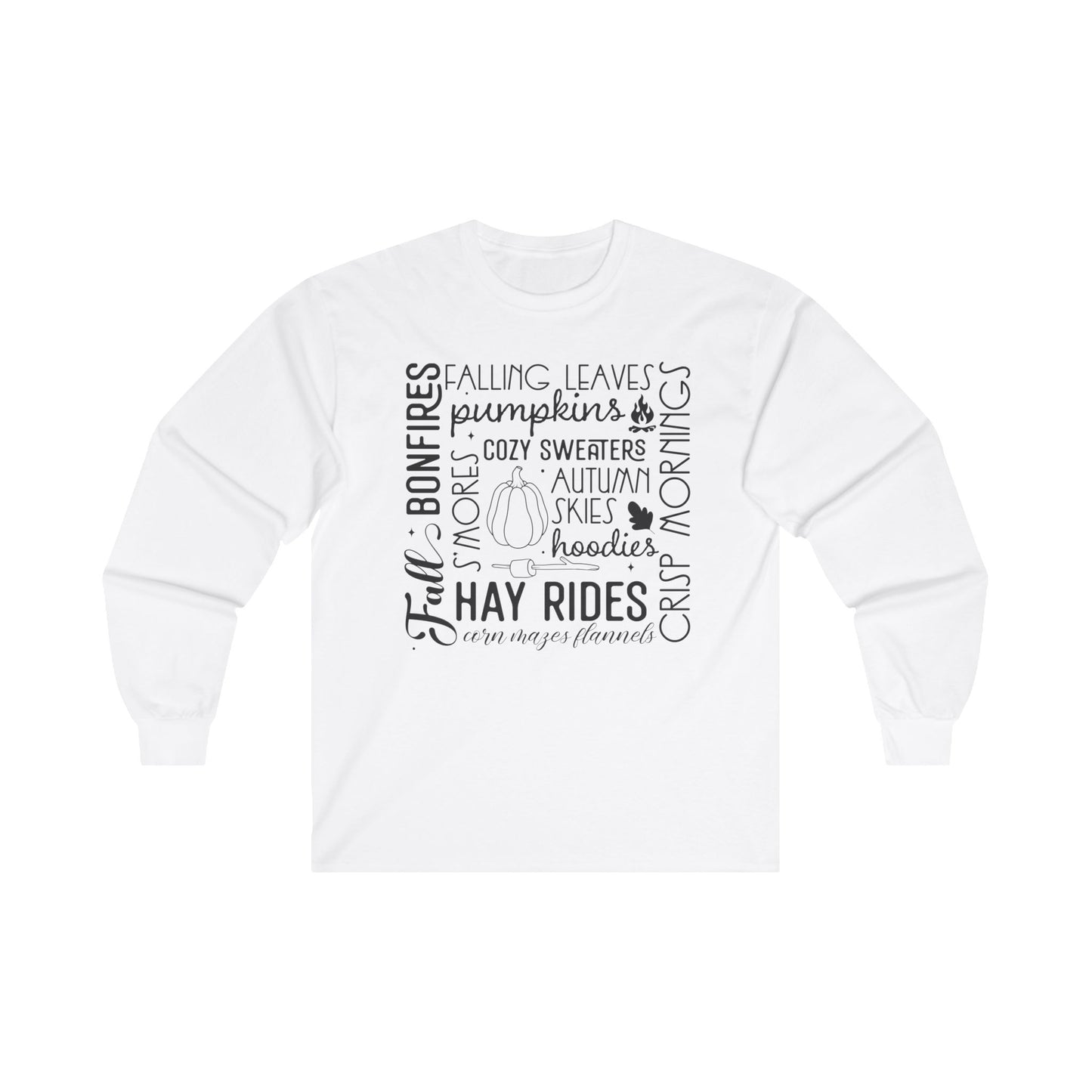 Fall Cozy Words Unisex Ultra Cotton Long Sleeve Tee
