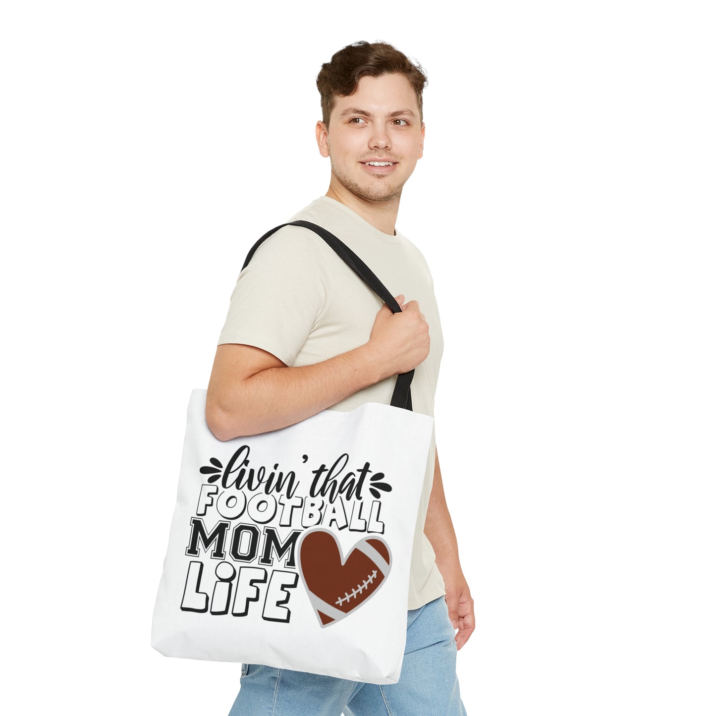 Football Mom Life AOP Tote Bag
