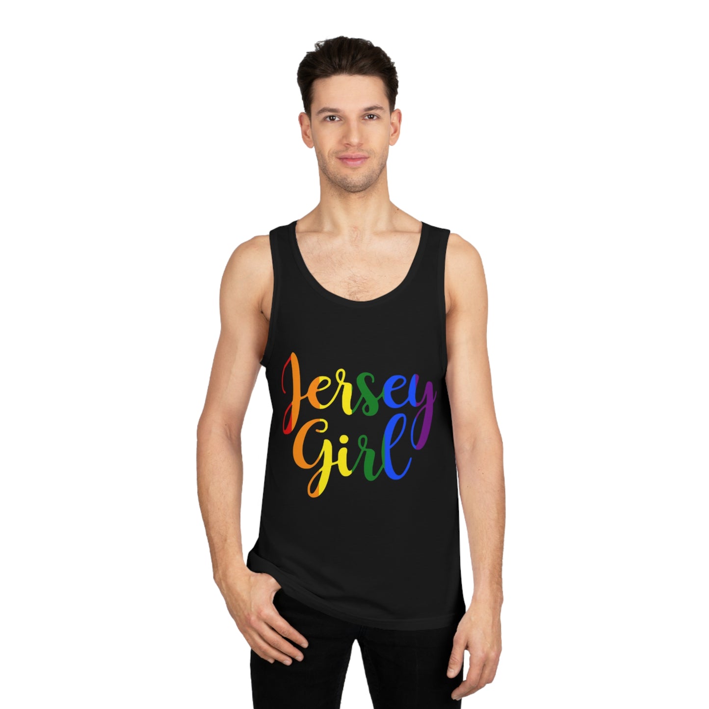 Jersey Girl Tank Top | LGBTQ Pride Apparel, Summer Casual Wear, Festival Essentials, Birthday Gift, Beach Outing