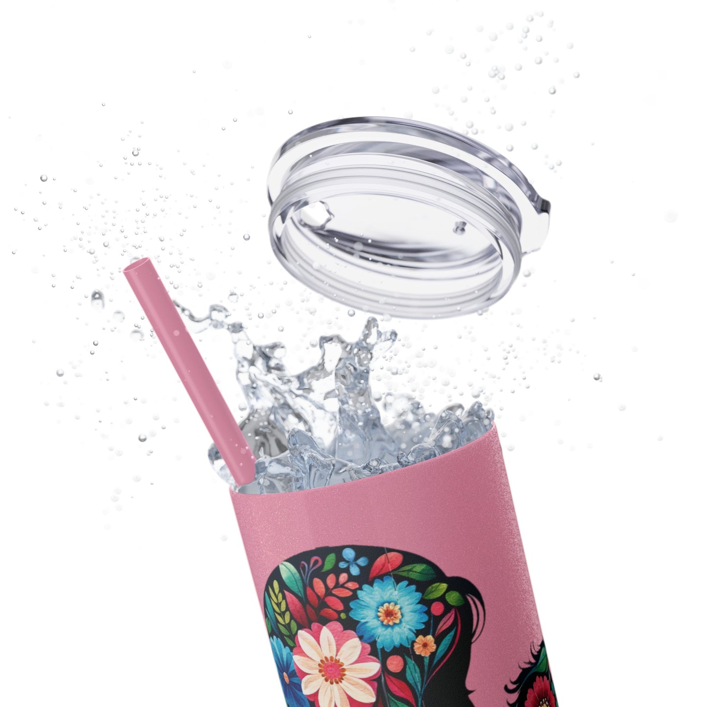 Mom Mother Child Mothers Day Skinny Tumbler with Straw, 20oz
