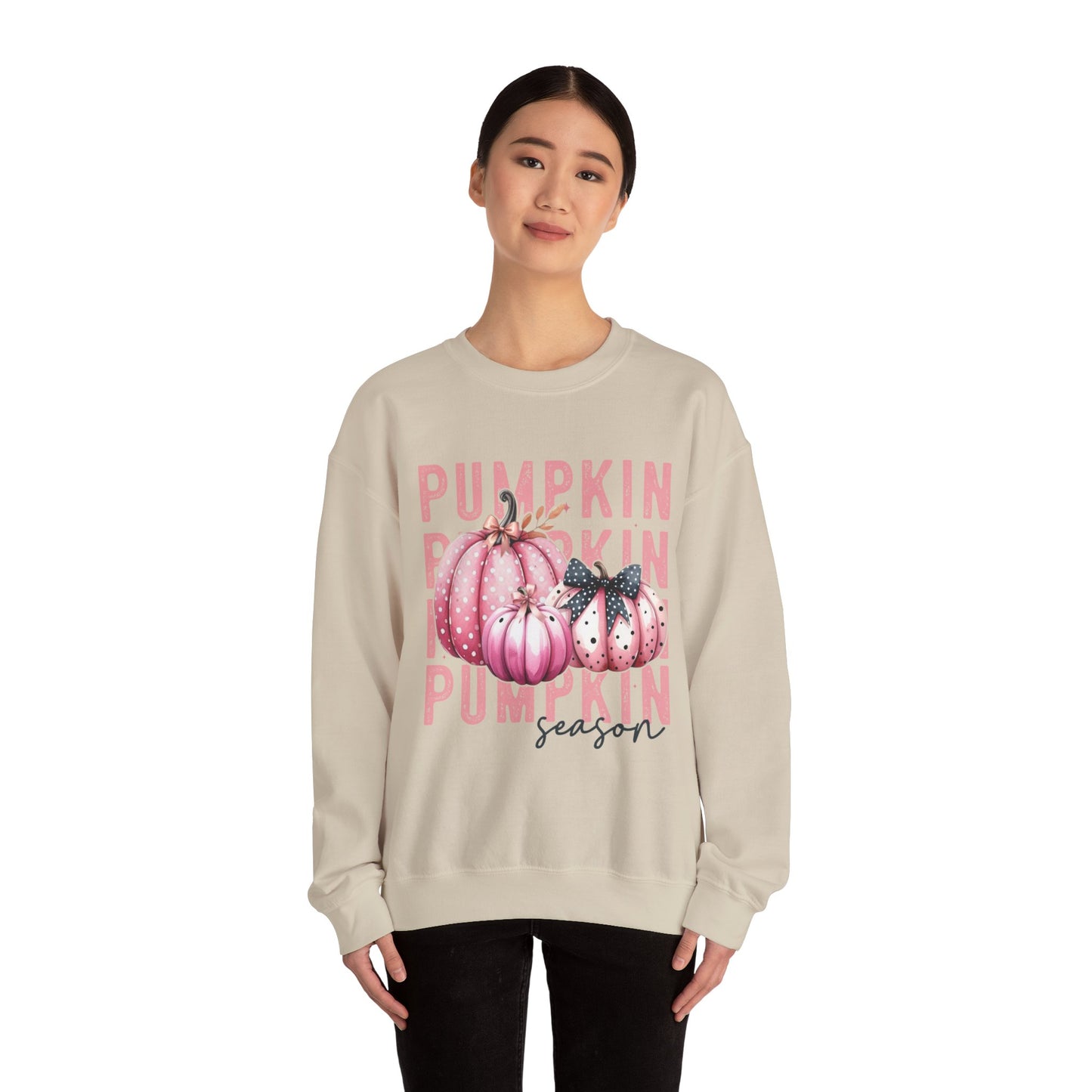 Pumpkin Season Pink Unisex Heavy Blend™ Crewneck Sweatshirt