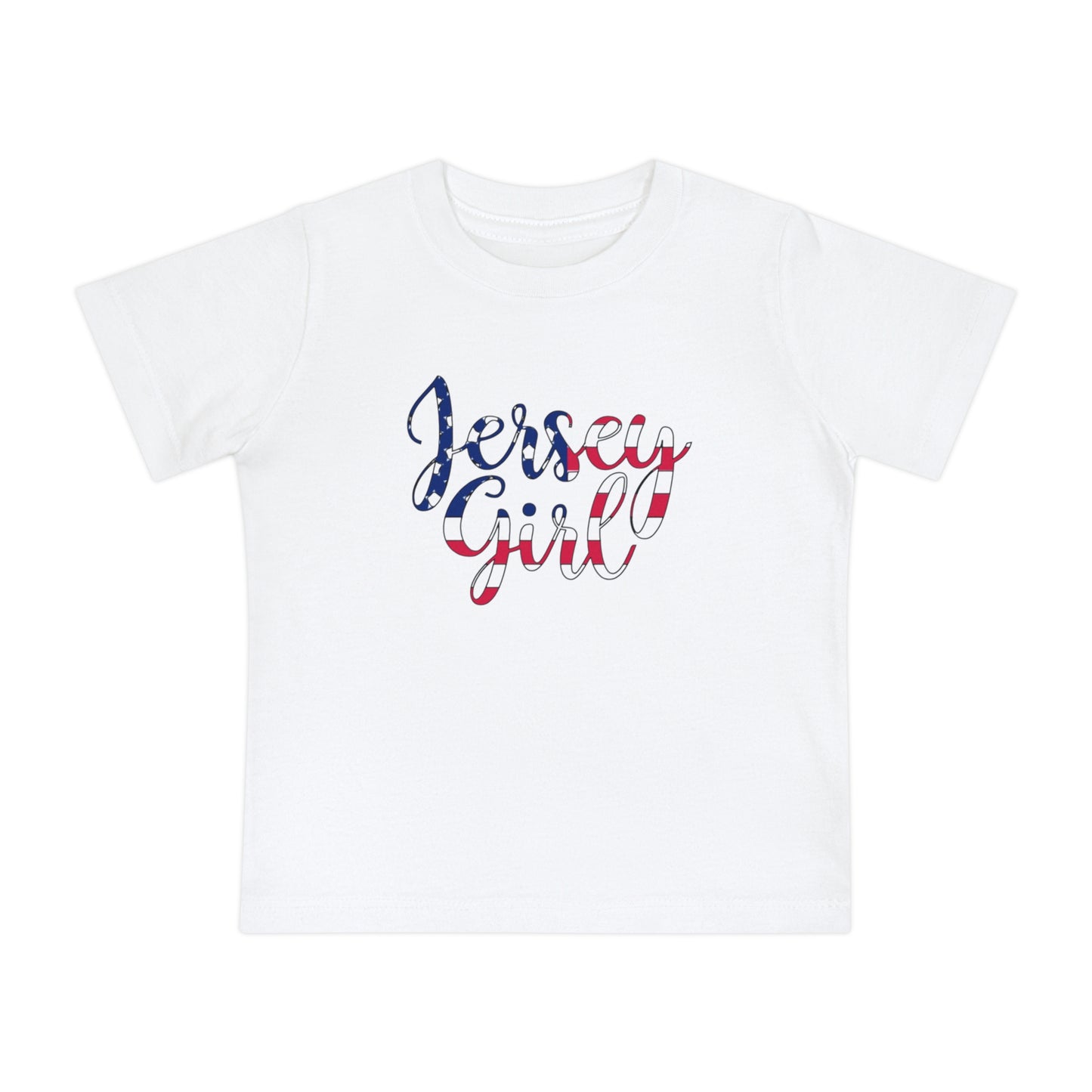 Patriotic Baby T-Shirt, Jersey Girl Tee, Toddler Independence Day Costume, Baby Shower Gift, First Birthday Outfit